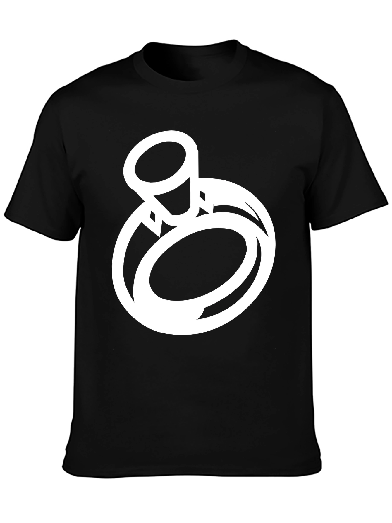 Ring Graphic Tee - Stylish Mens Black T-Shirt