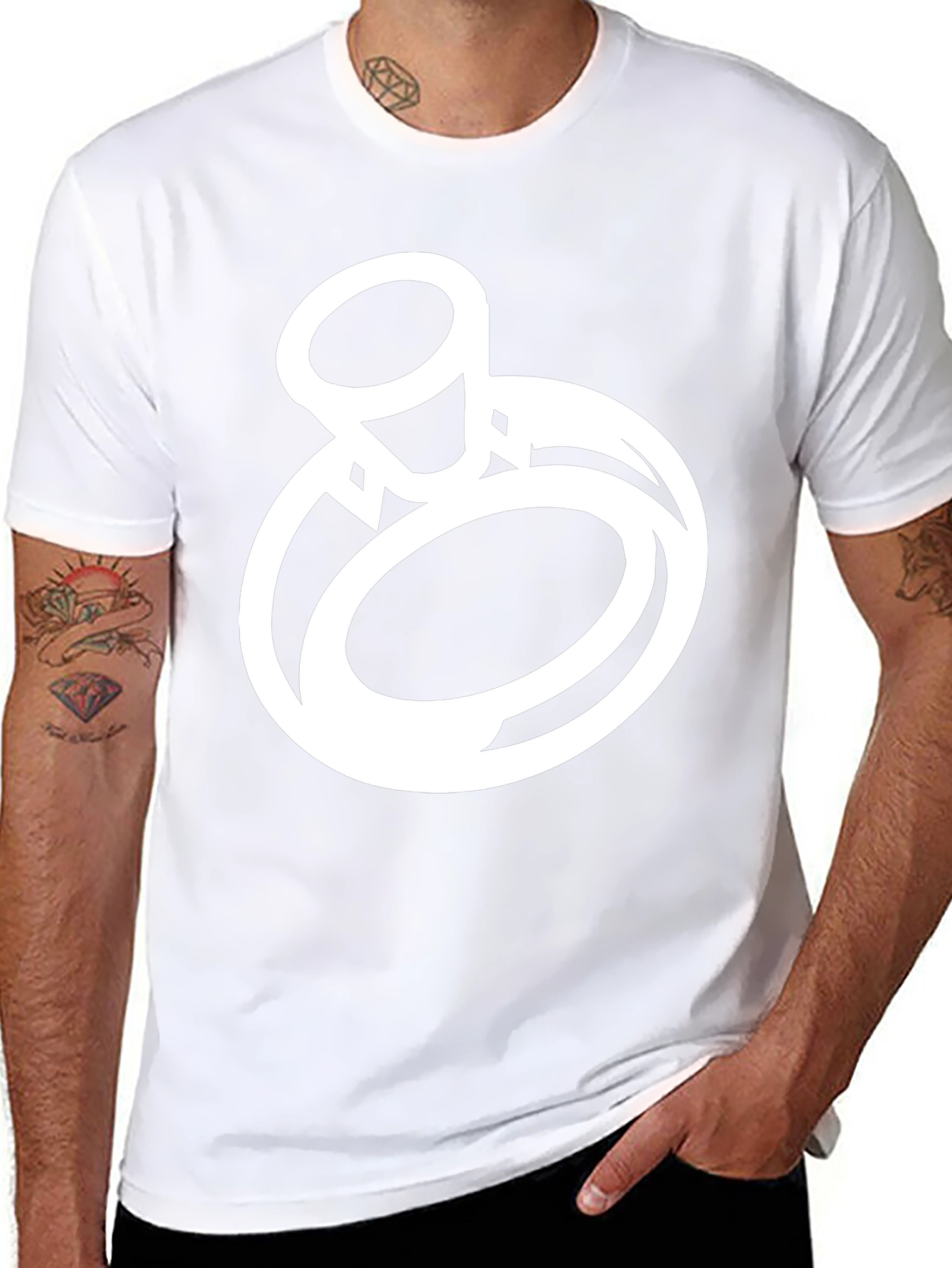 Ring Graphic Tee - Stylish Mens Black T-Shirt