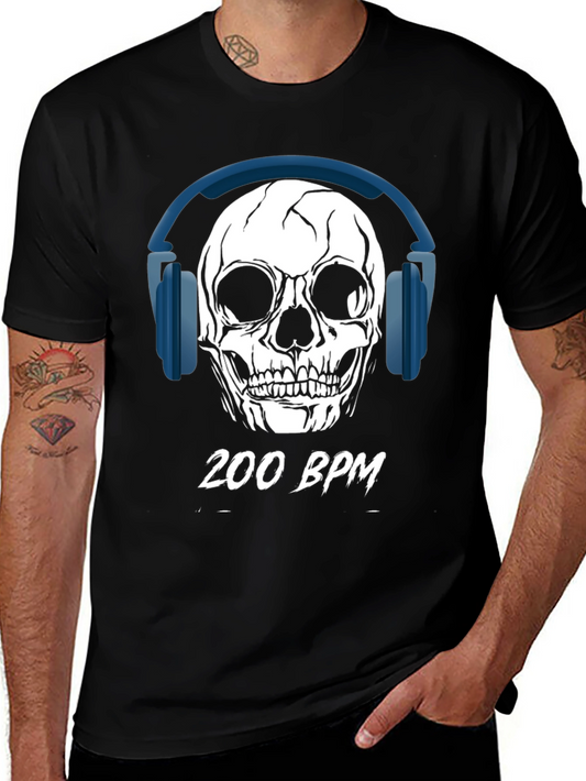 200 BPM Skull Graphic Tee