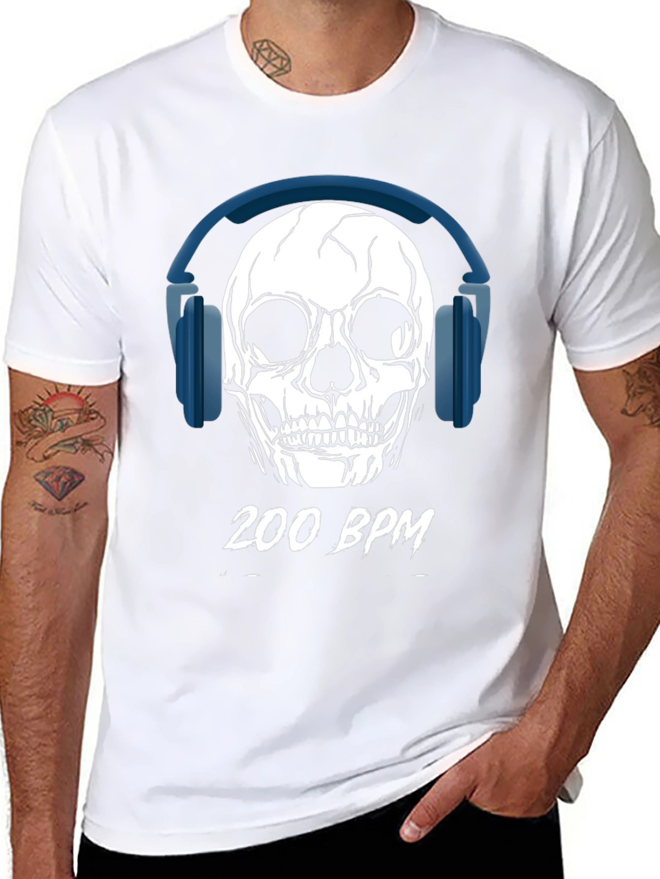 200 BPM Skull Graphic Tee