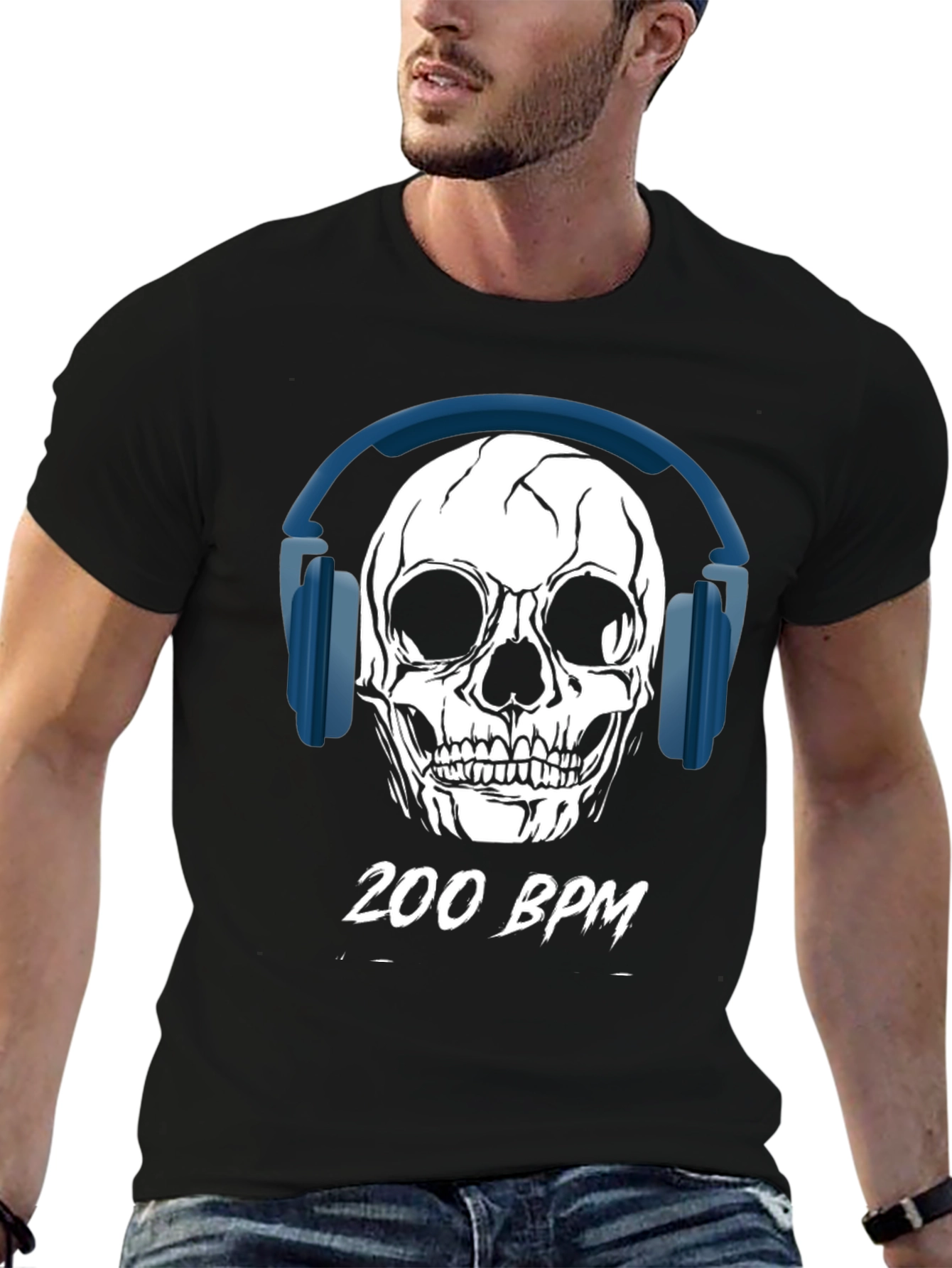 200 BPM Skull Graphic Tee