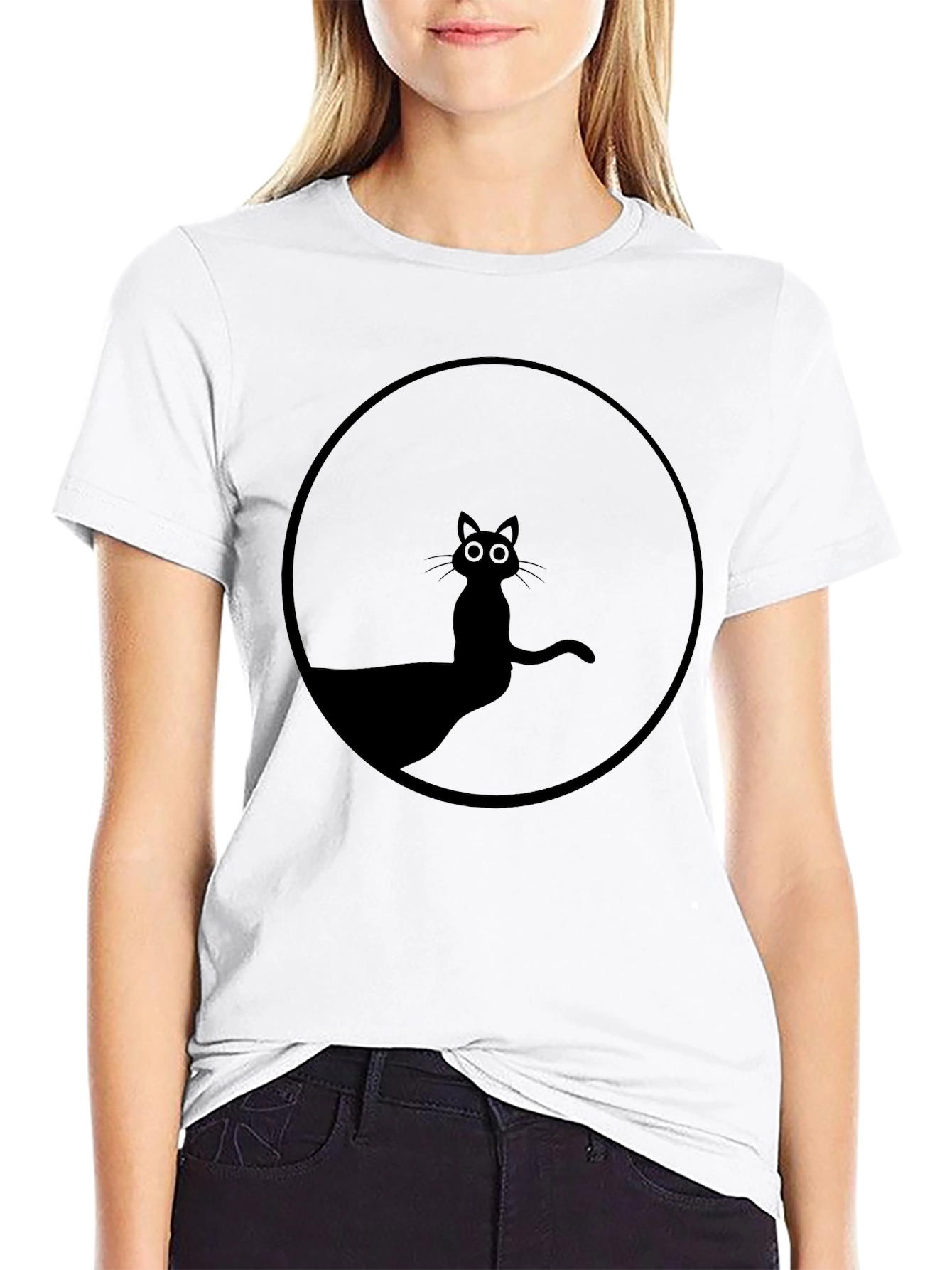 Black Cat Silhouette T-Shirt - Unisex Graphic Tee