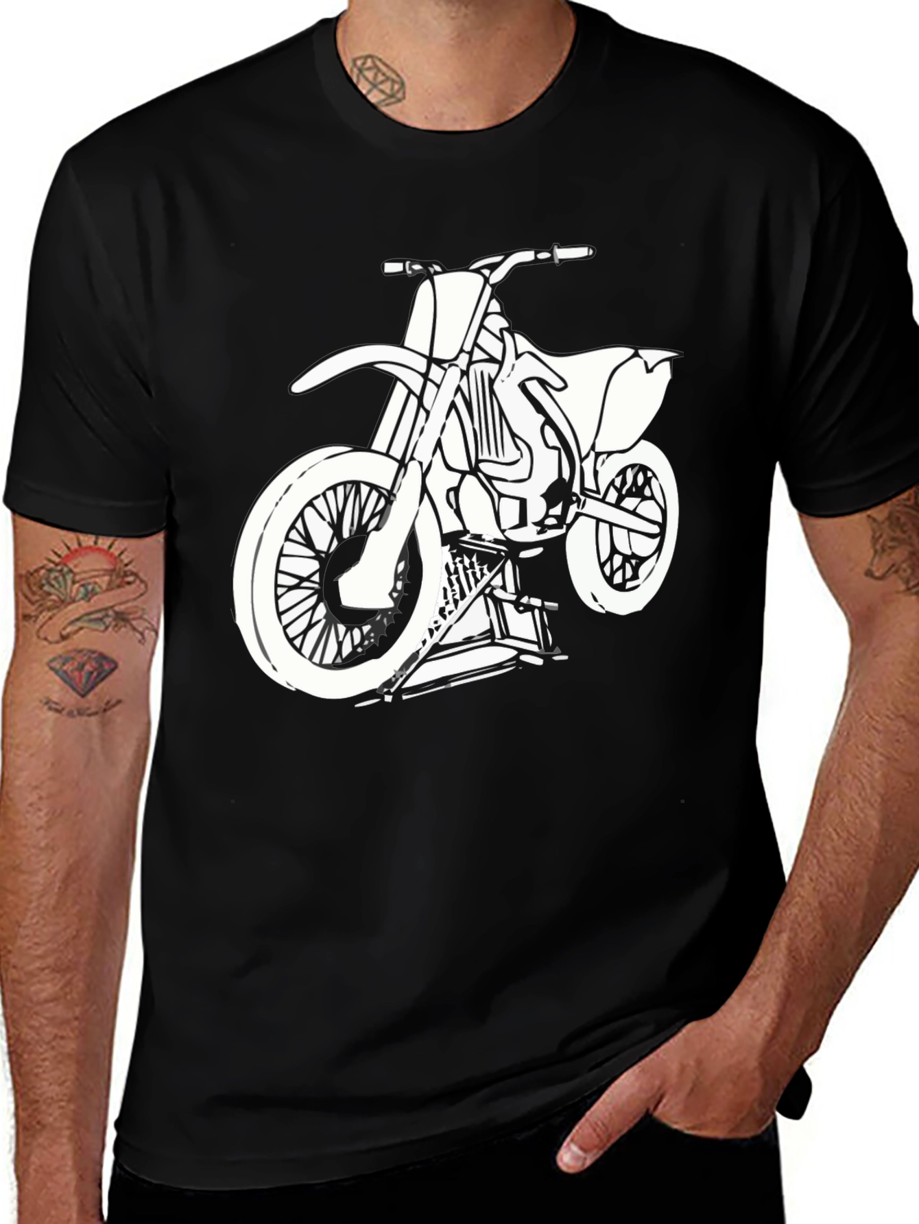 Dirt Bike Graphic Tee - Black