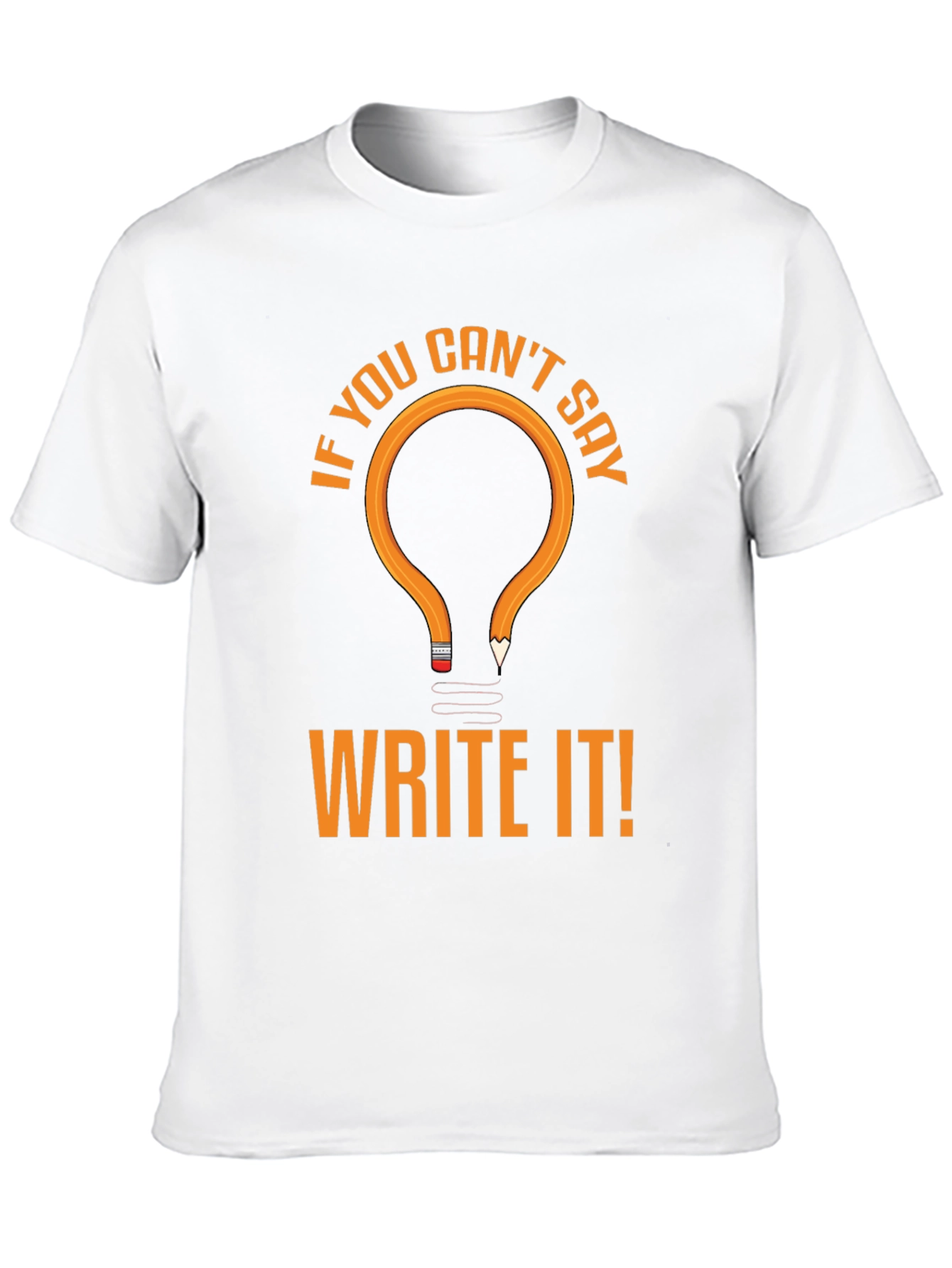 Write It! Novelty Graphic Tee - Black Cotton T-Shirt