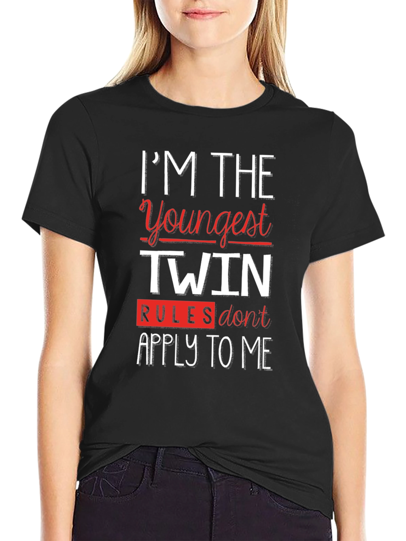 Im The Youngest Twin Funny T-Shirt