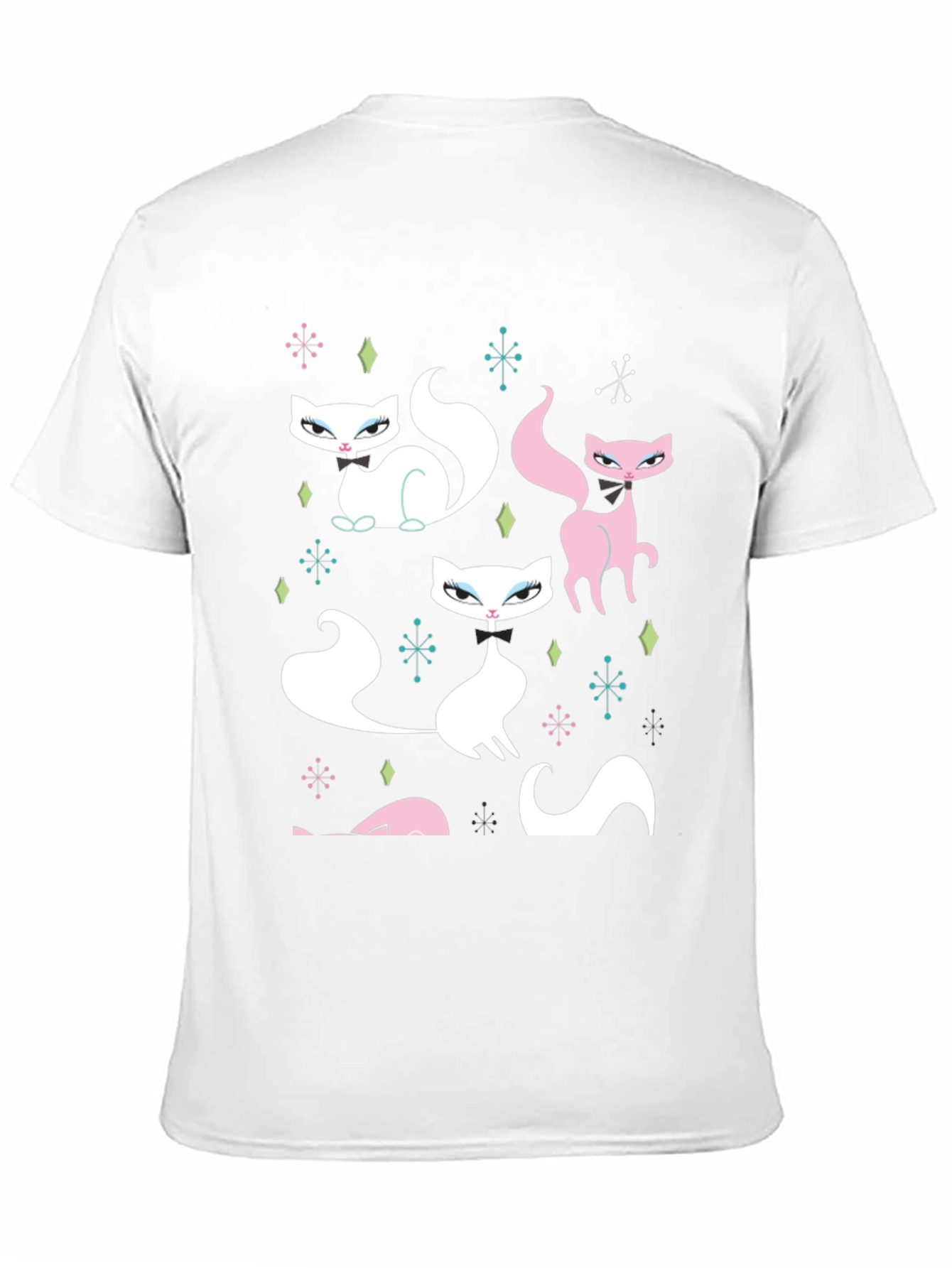 Retro Cat T-Shirt - Mid-Century Modern Style
