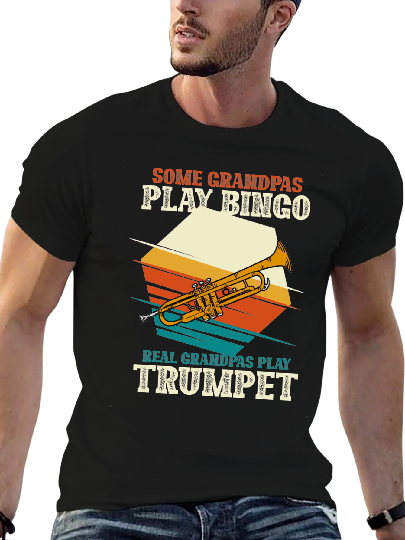 Grandpas Trumpet Tee: Musicians Gift
