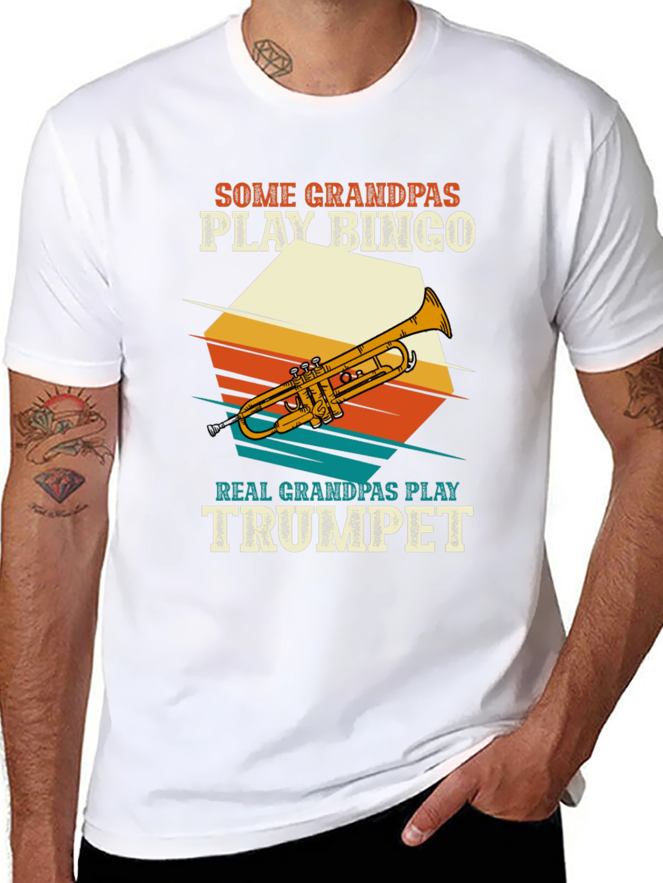Grandpas Trumpet Tee: Musicians Gift