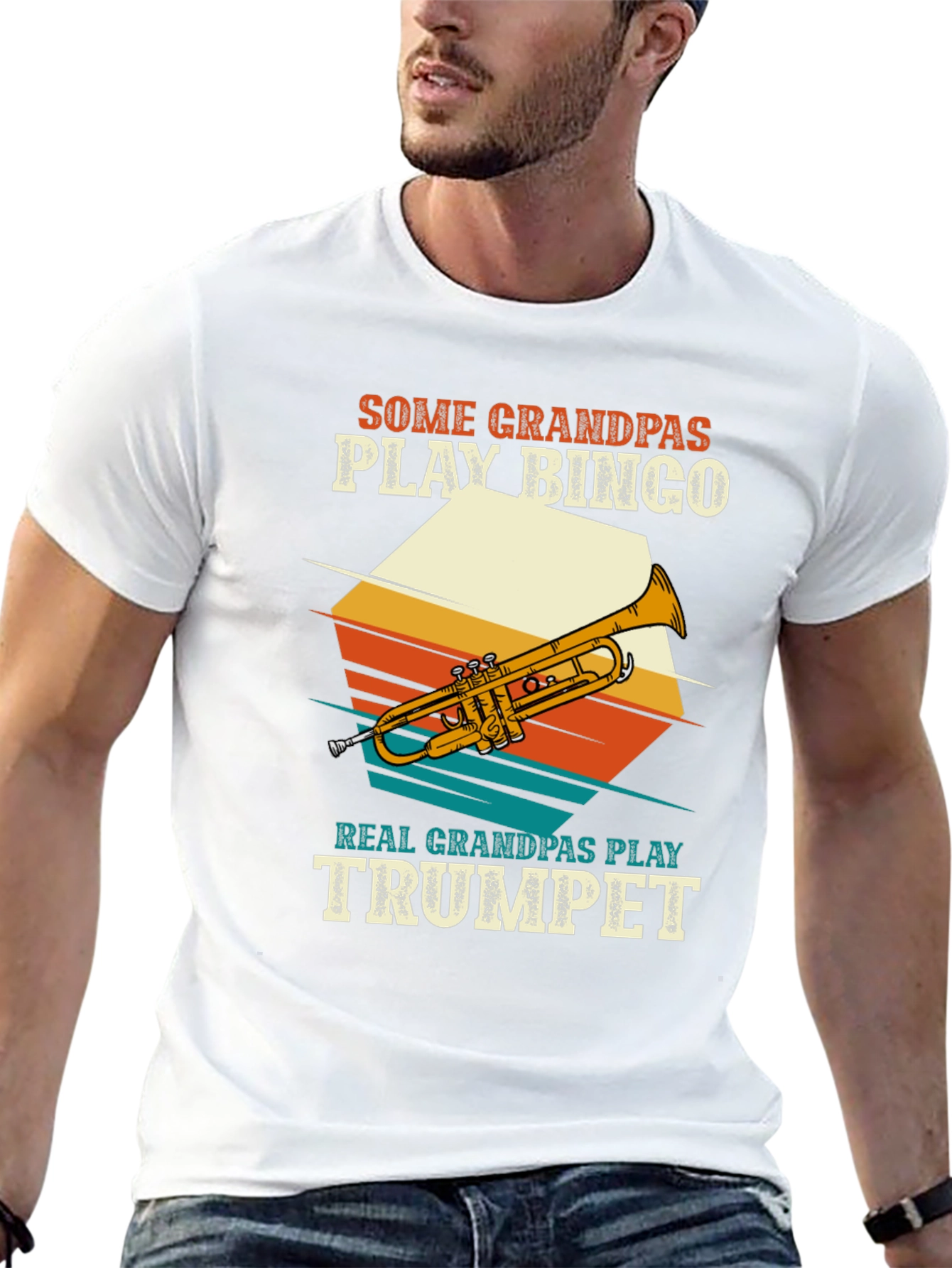 Grandpas Trumpet Tee: Musicians Gift