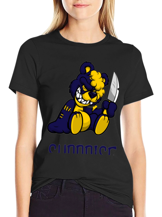 Mens Black Graphic Tee - Killer Bear Design
