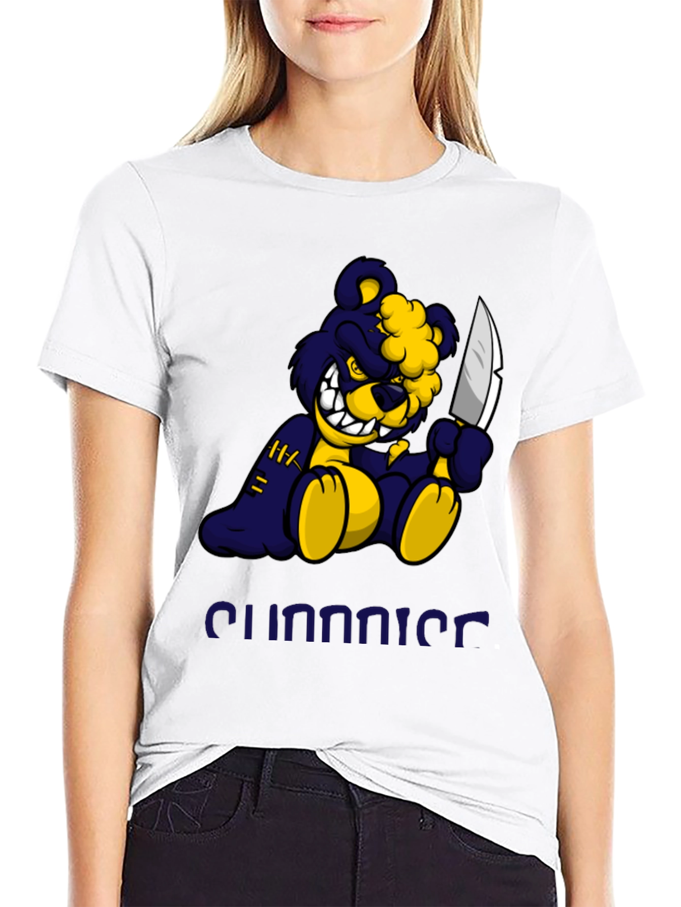 Mens Black Graphic Tee - Killer Bear Design