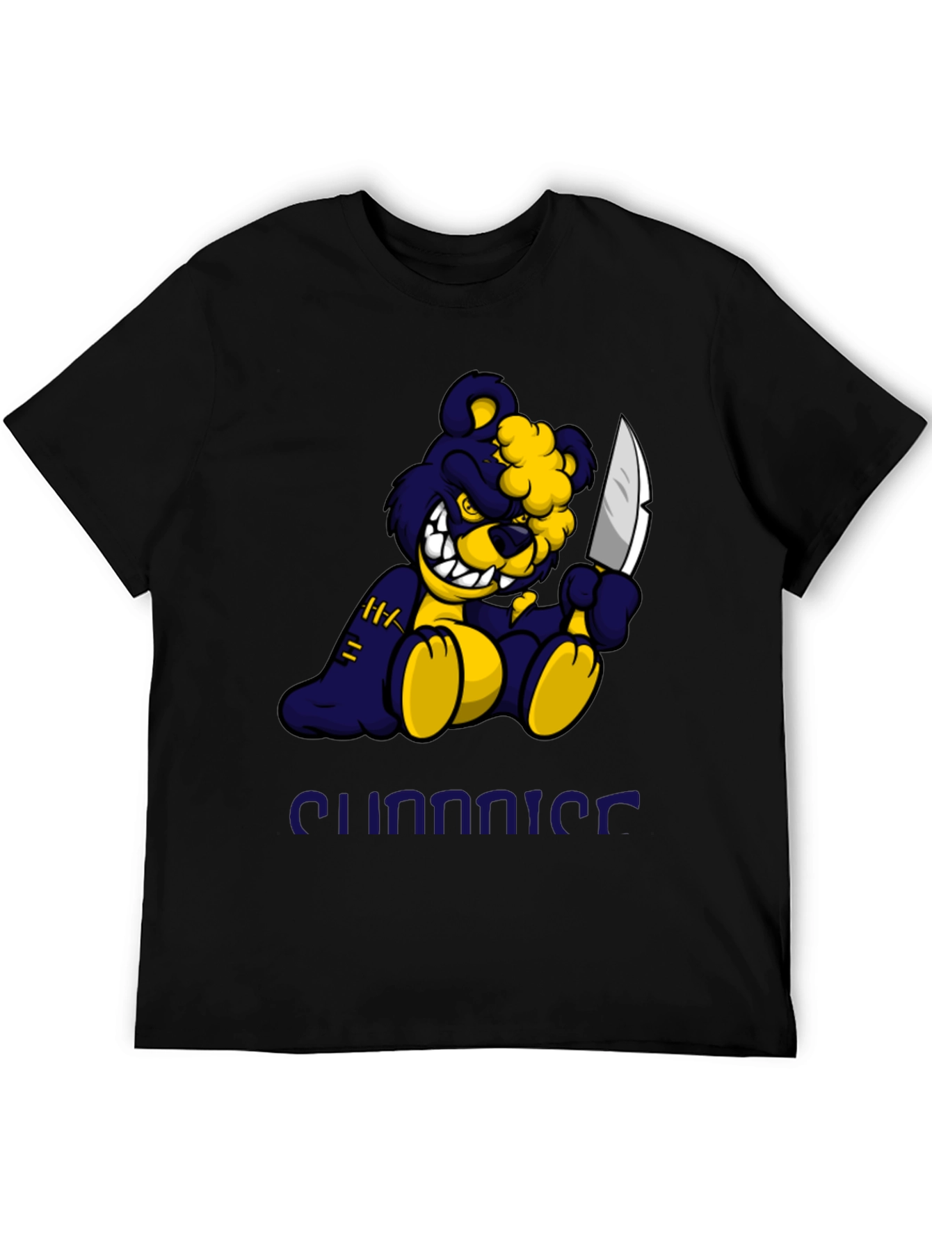 Mens Black Graphic Tee - Killer Bear Design