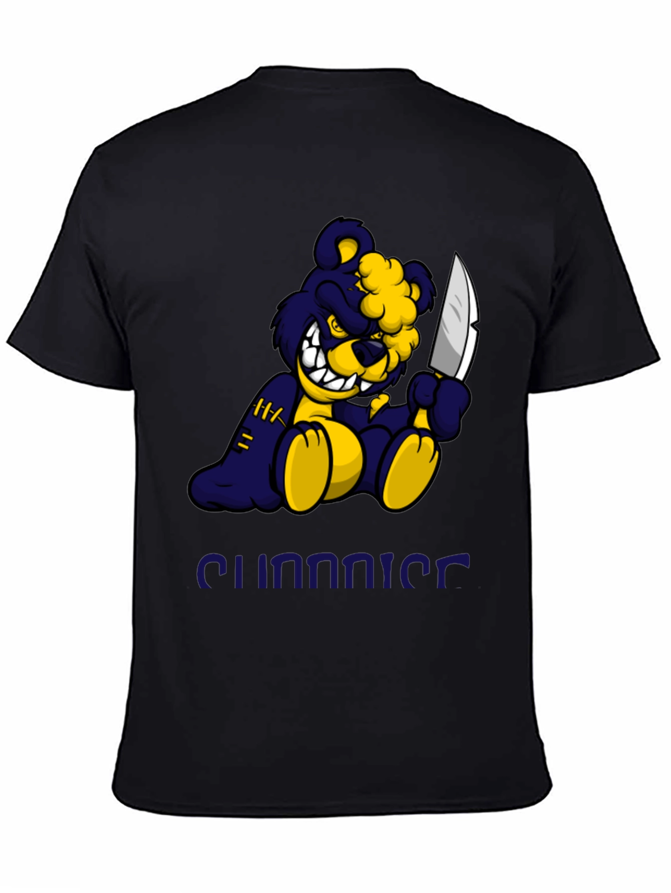 Mens Black Graphic Tee - Killer Bear Design