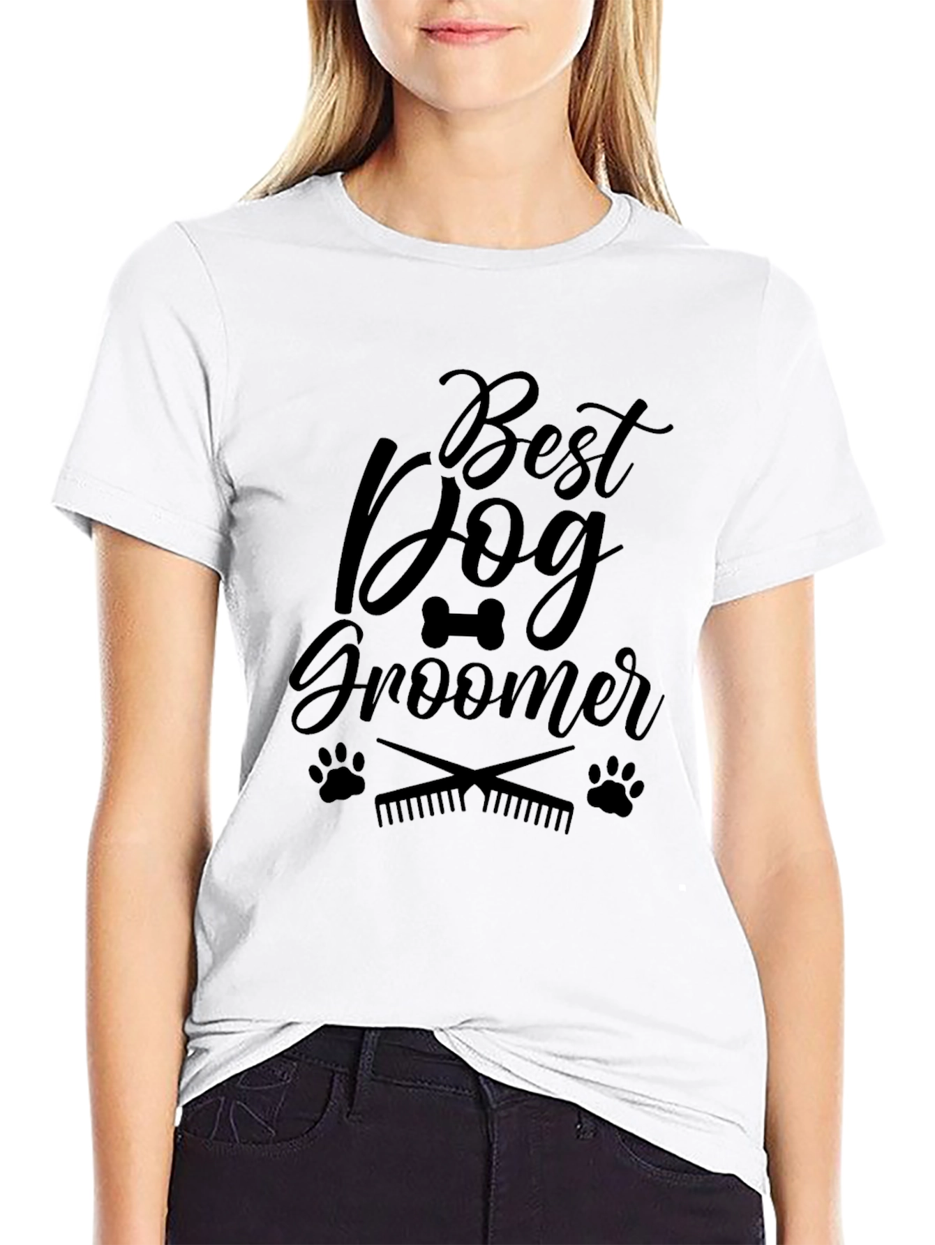 Best Dog Groomer Black Graphic T-Shirt