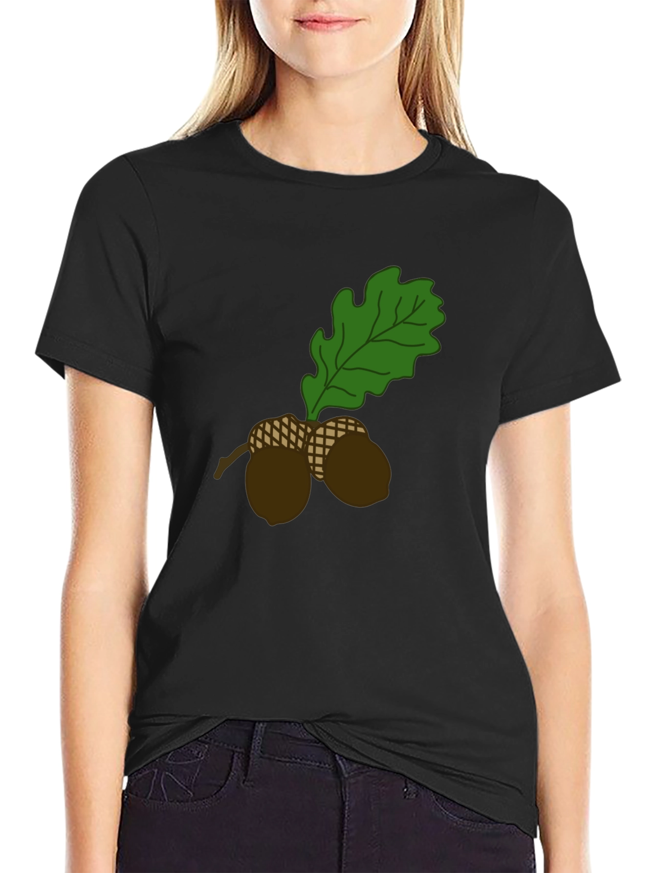Nature Inspired Acorn Graphic T-Shirt