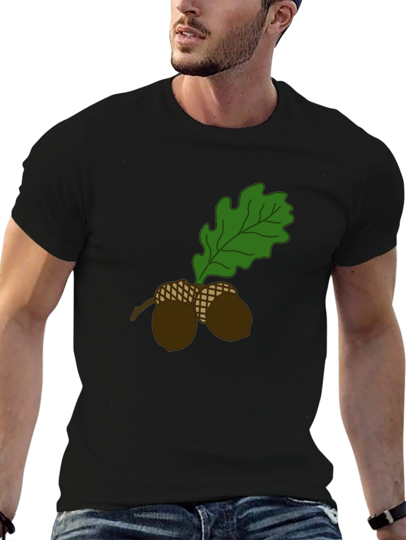 Nature Inspired Acorn Graphic T-Shirt