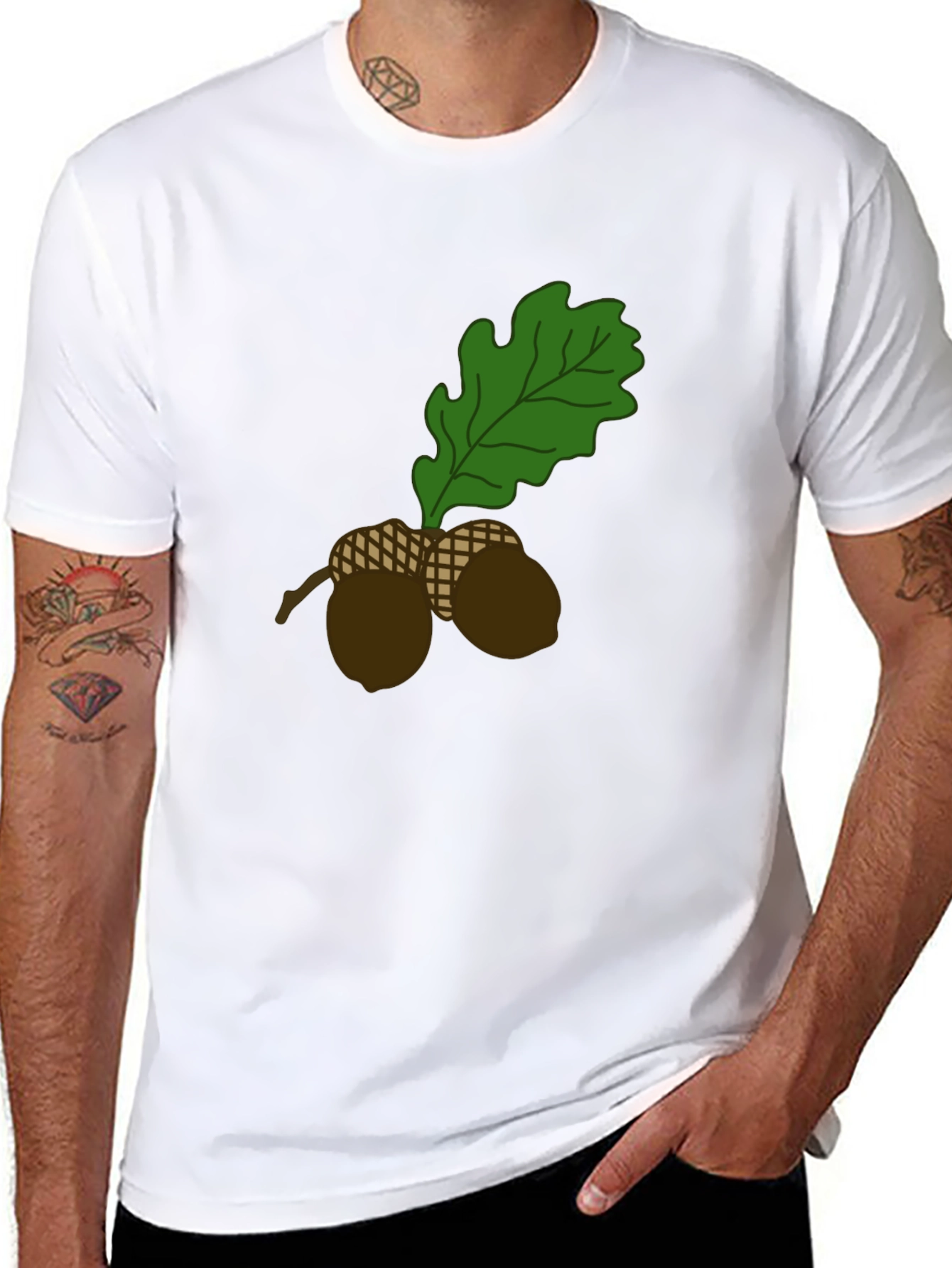 Nature Inspired Acorn Graphic T-Shirt