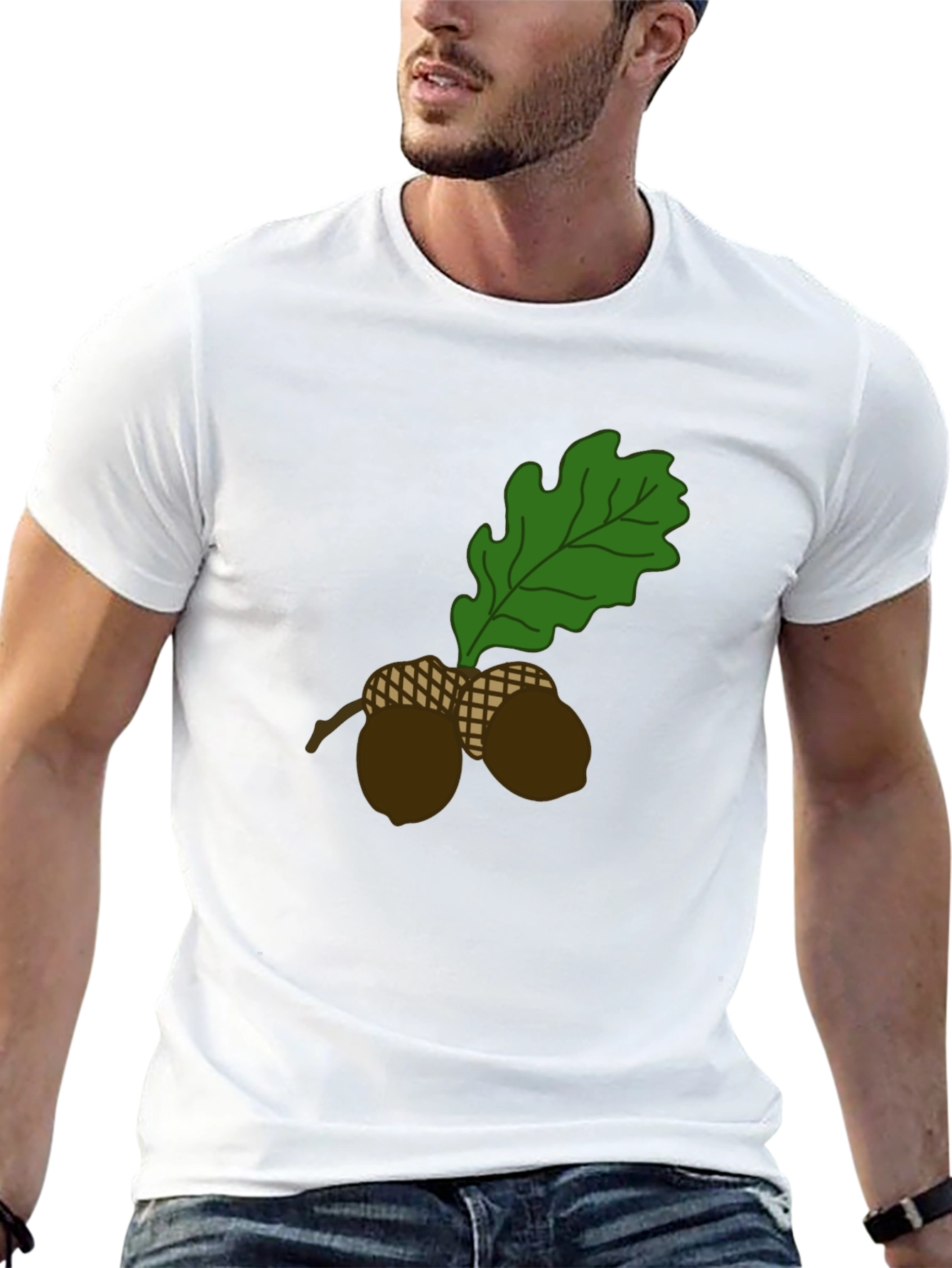 Nature Inspired Acorn Graphic T-Shirt