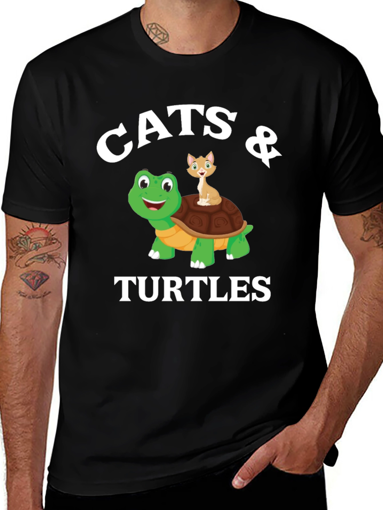 Cats & Turtles Graphic T-Shirt