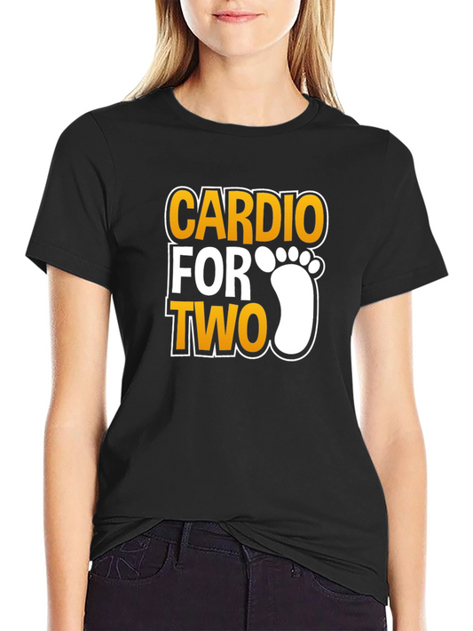 Cardio For Two T-Shirt - Pregnancy Announcement Tee