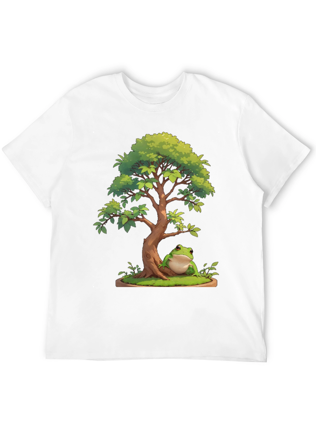 Bonsai Frog Graphic Tee - Nature Lovers T-Shirt