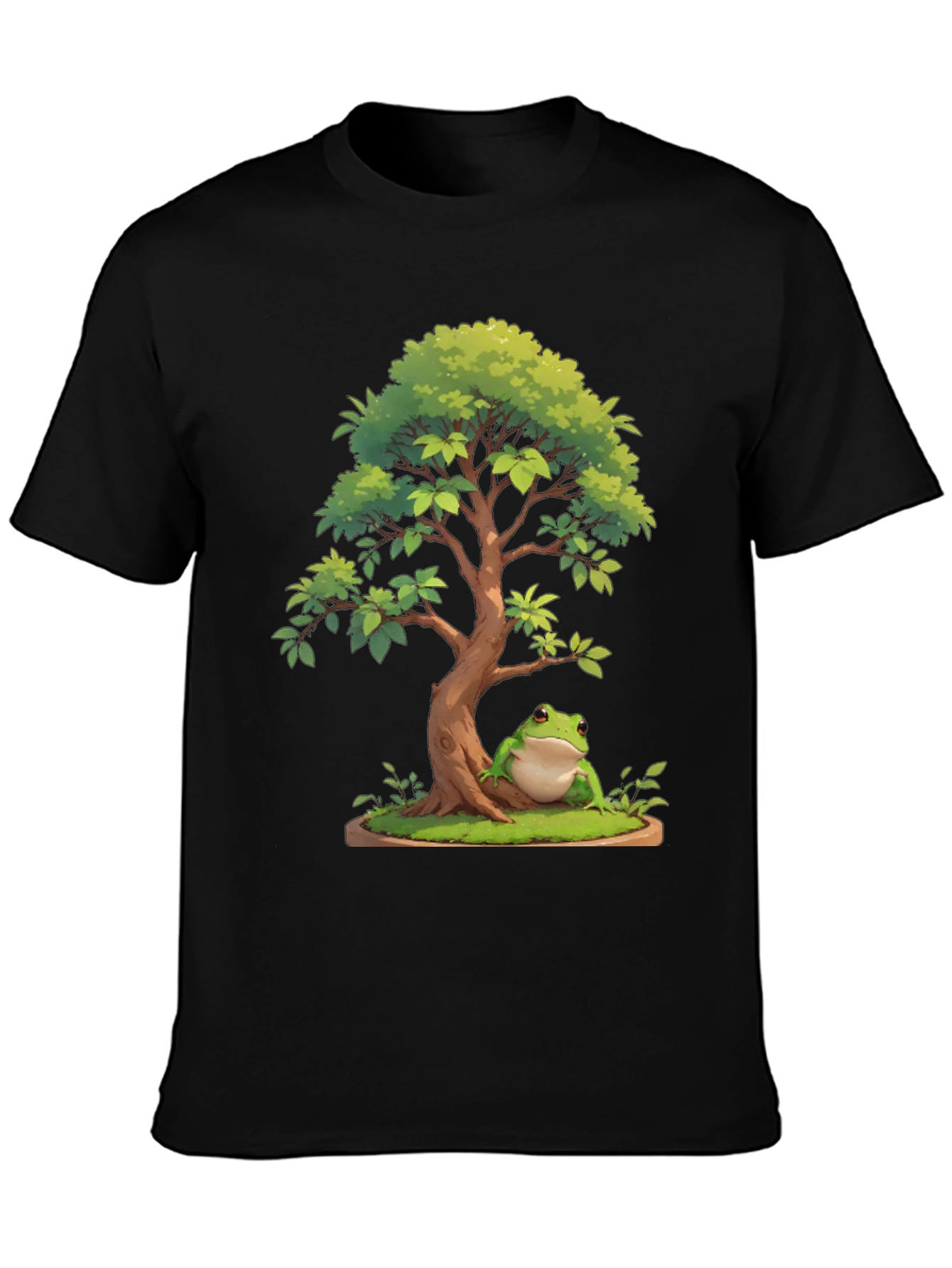 Bonsai Frog Graphic Tee - Nature Lovers T-Shirt