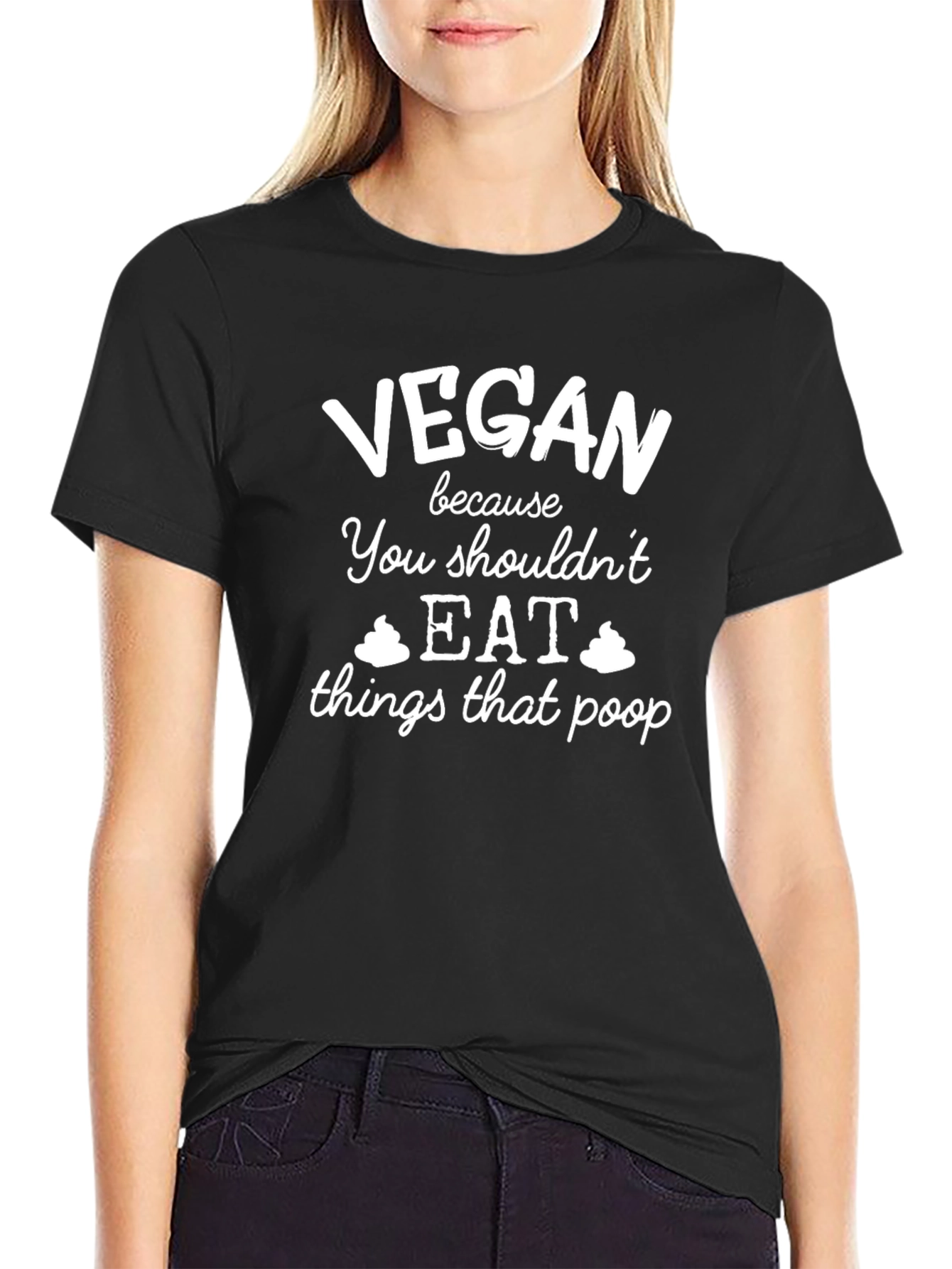 Vegan T-Shirt - Funny Poop Humor Tee