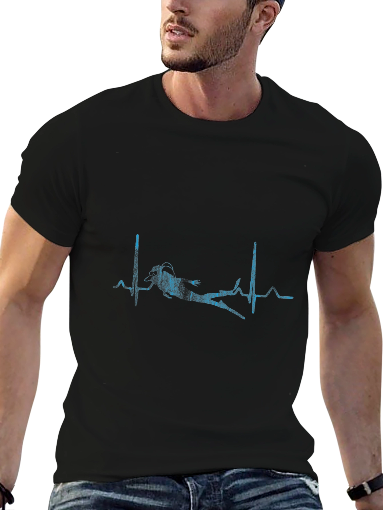 Scuba Diver Heartbeat T-Shirt