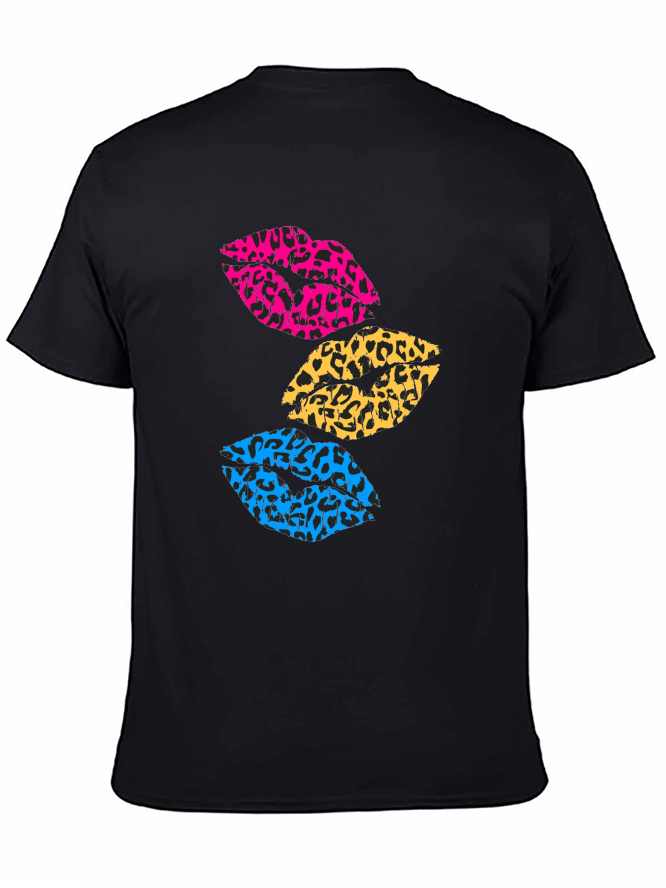 Leopard Print Lips Graphic Tee - Trendy Casual Shirt