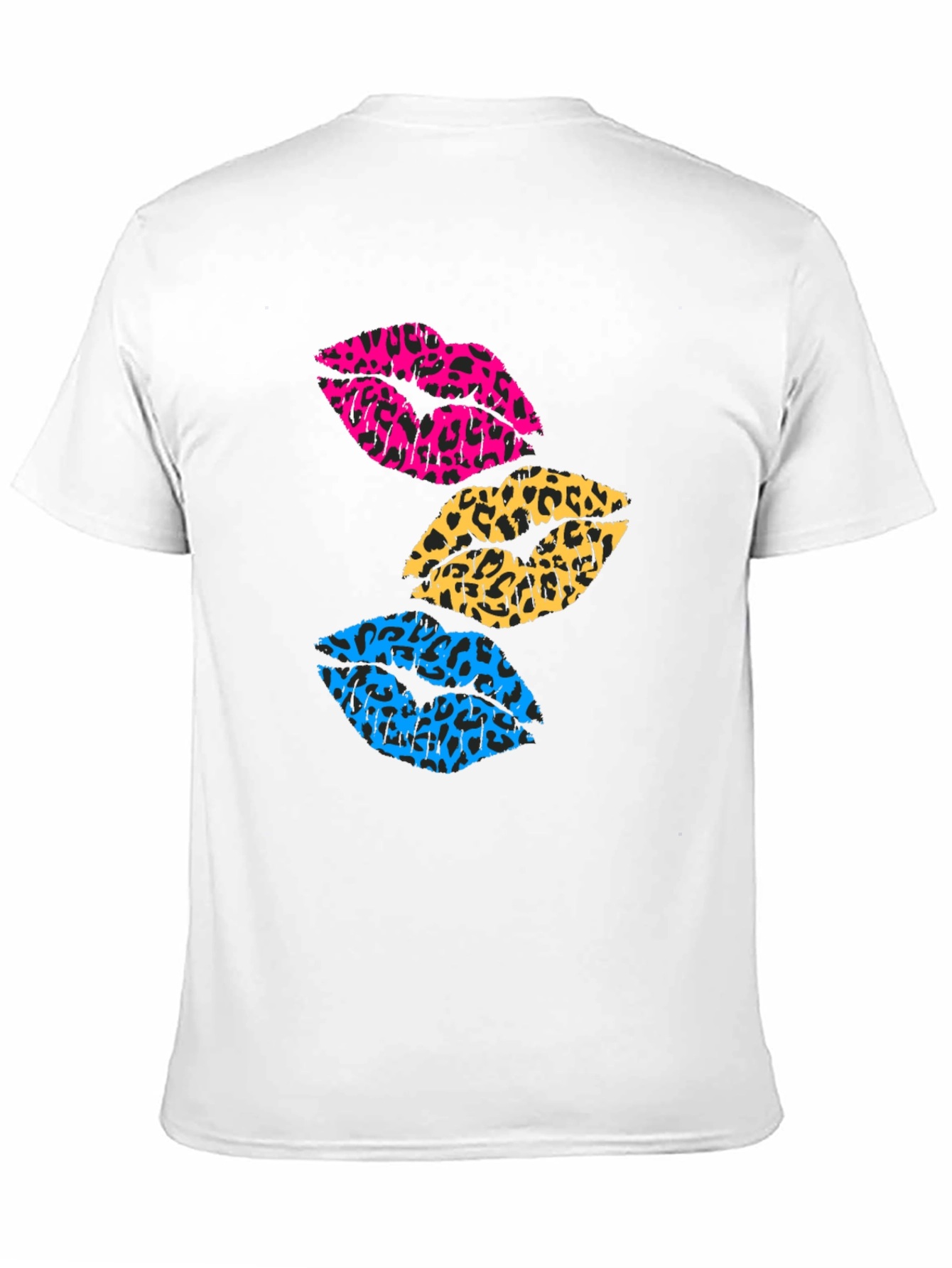 Leopard Print Lips Graphic Tee - Trendy Casual Shirt