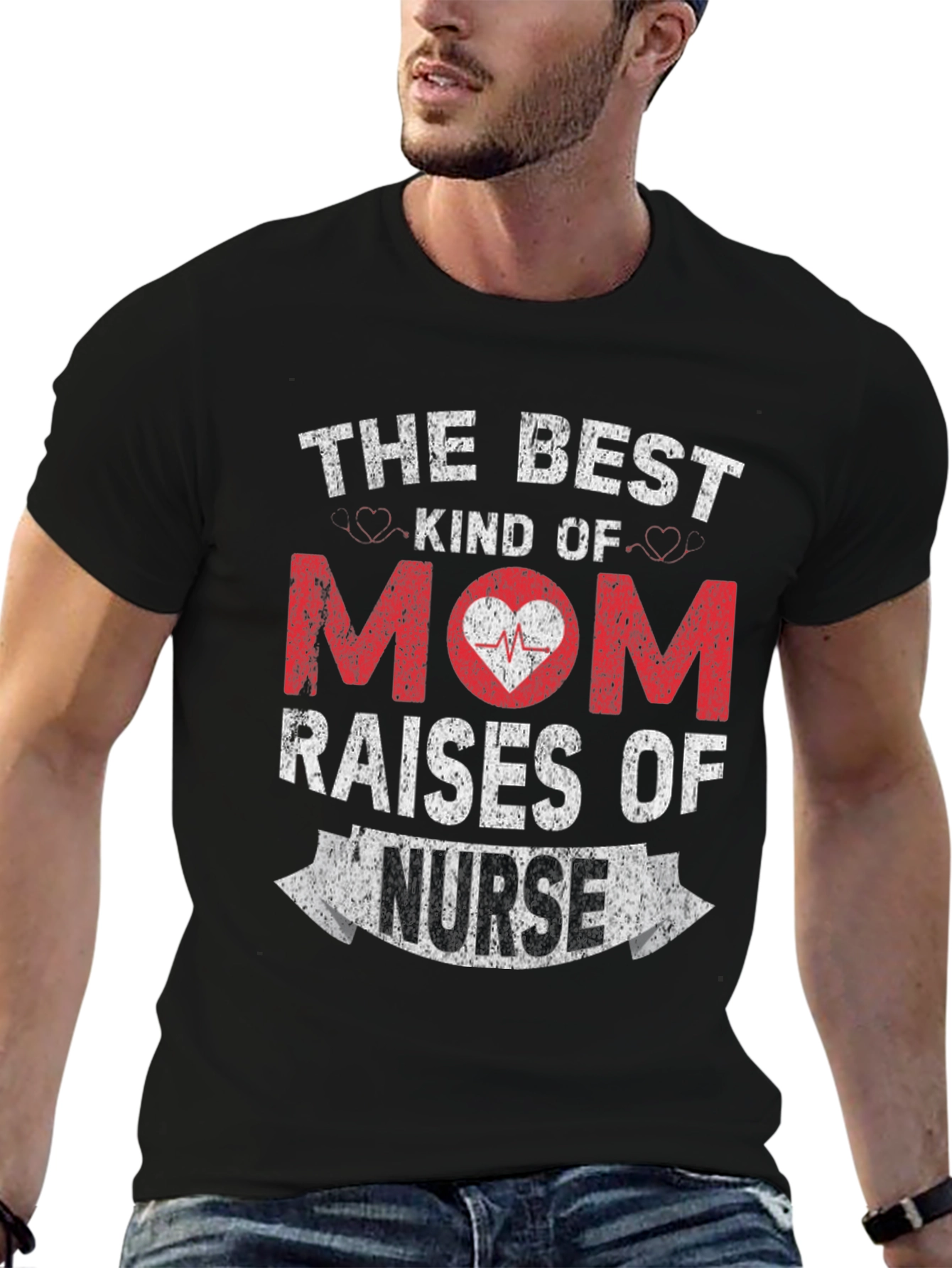 Best Mom Raises a Nurse Graphic Tee