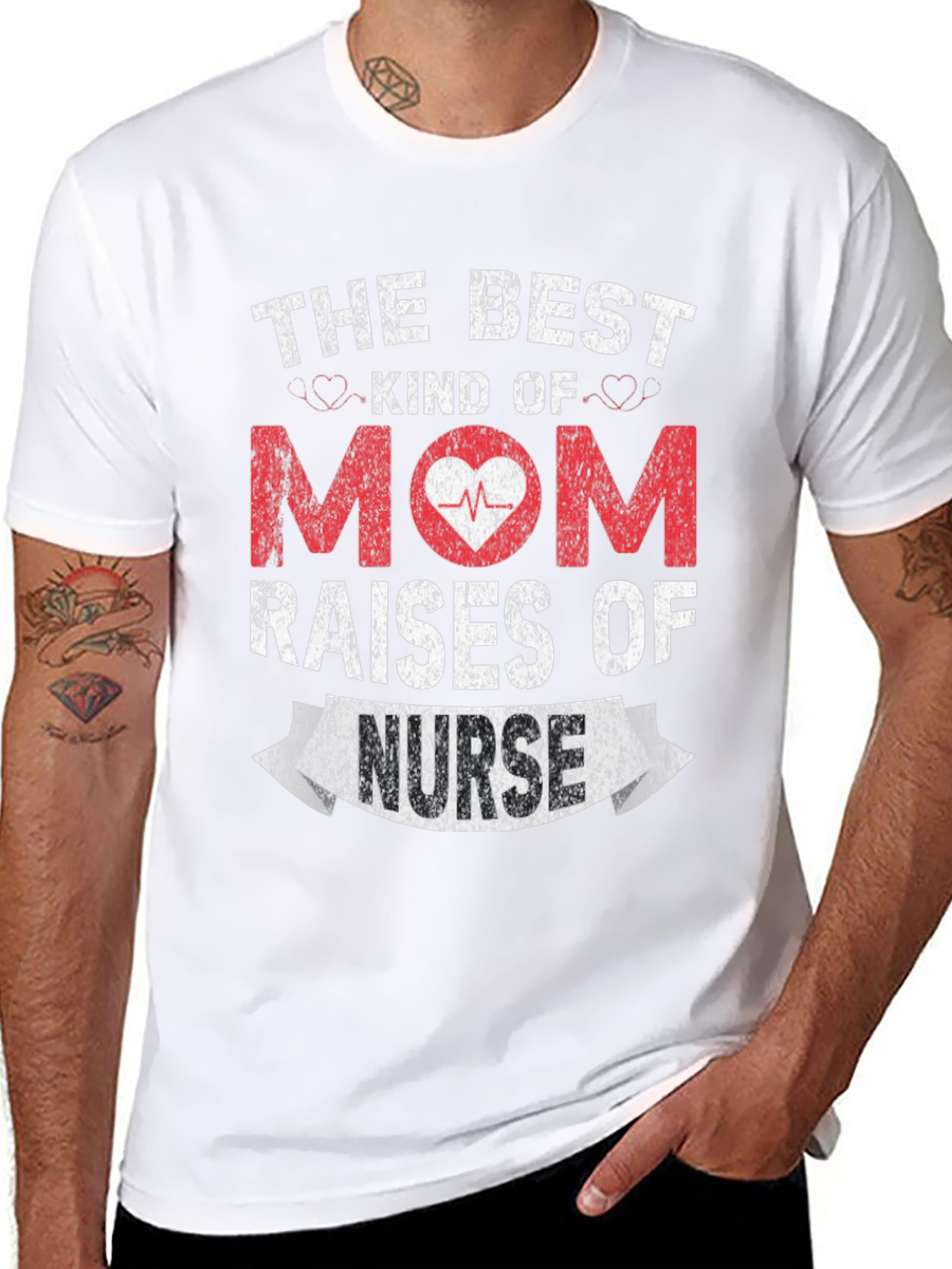 Best Mom Raises a Nurse Graphic Tee