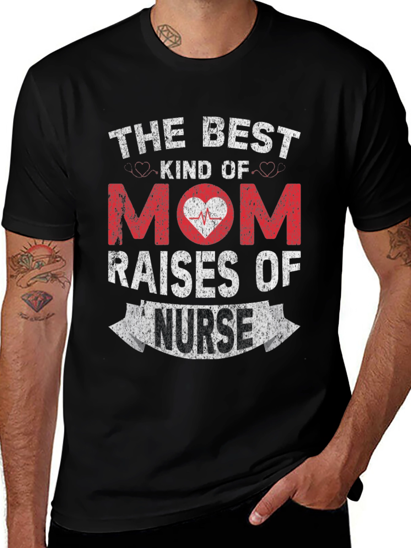 Best Mom Raises a Nurse Graphic Tee