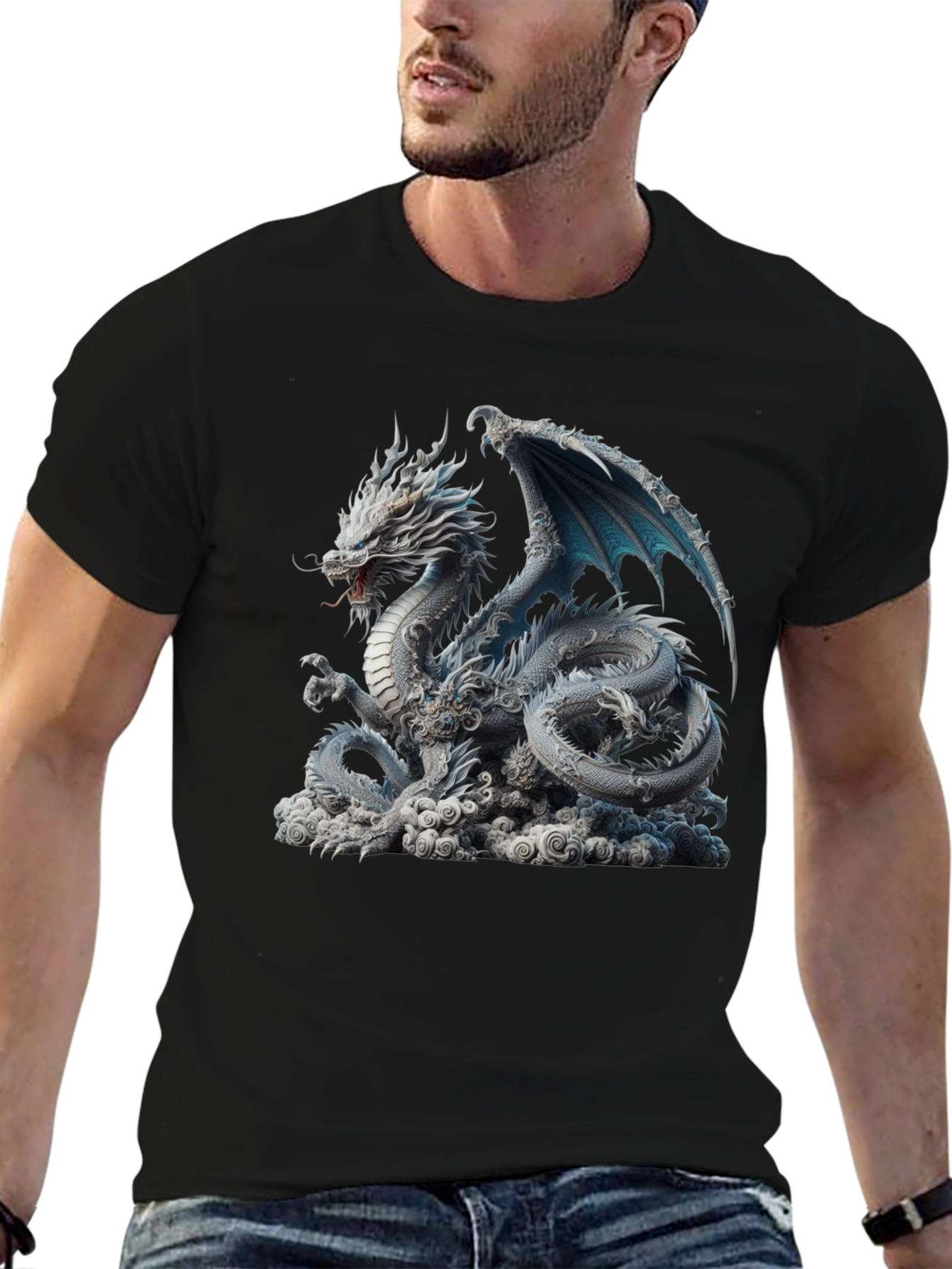 Dragon Graphic Print T-Shirt