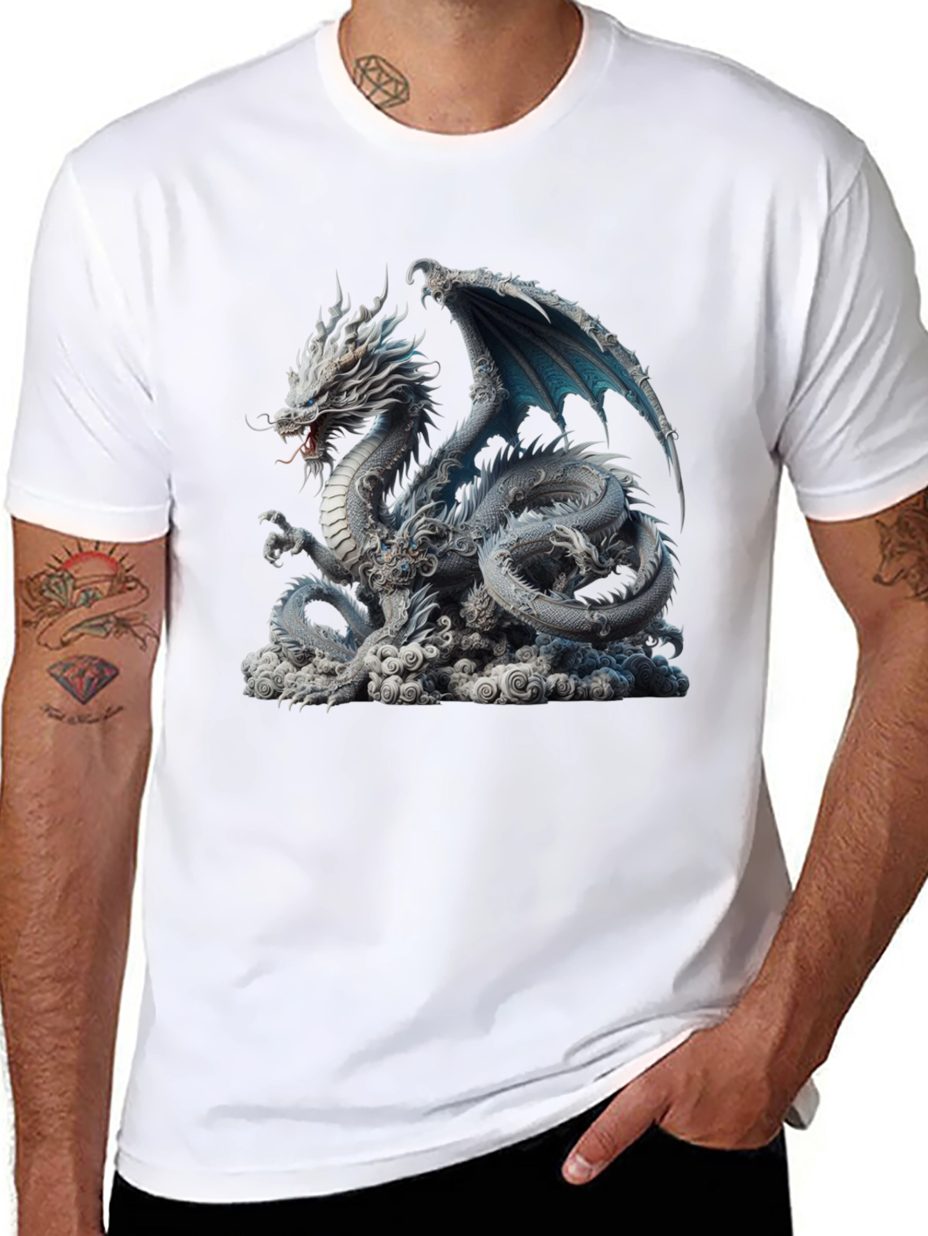Dragon Graphic Print T-Shirt