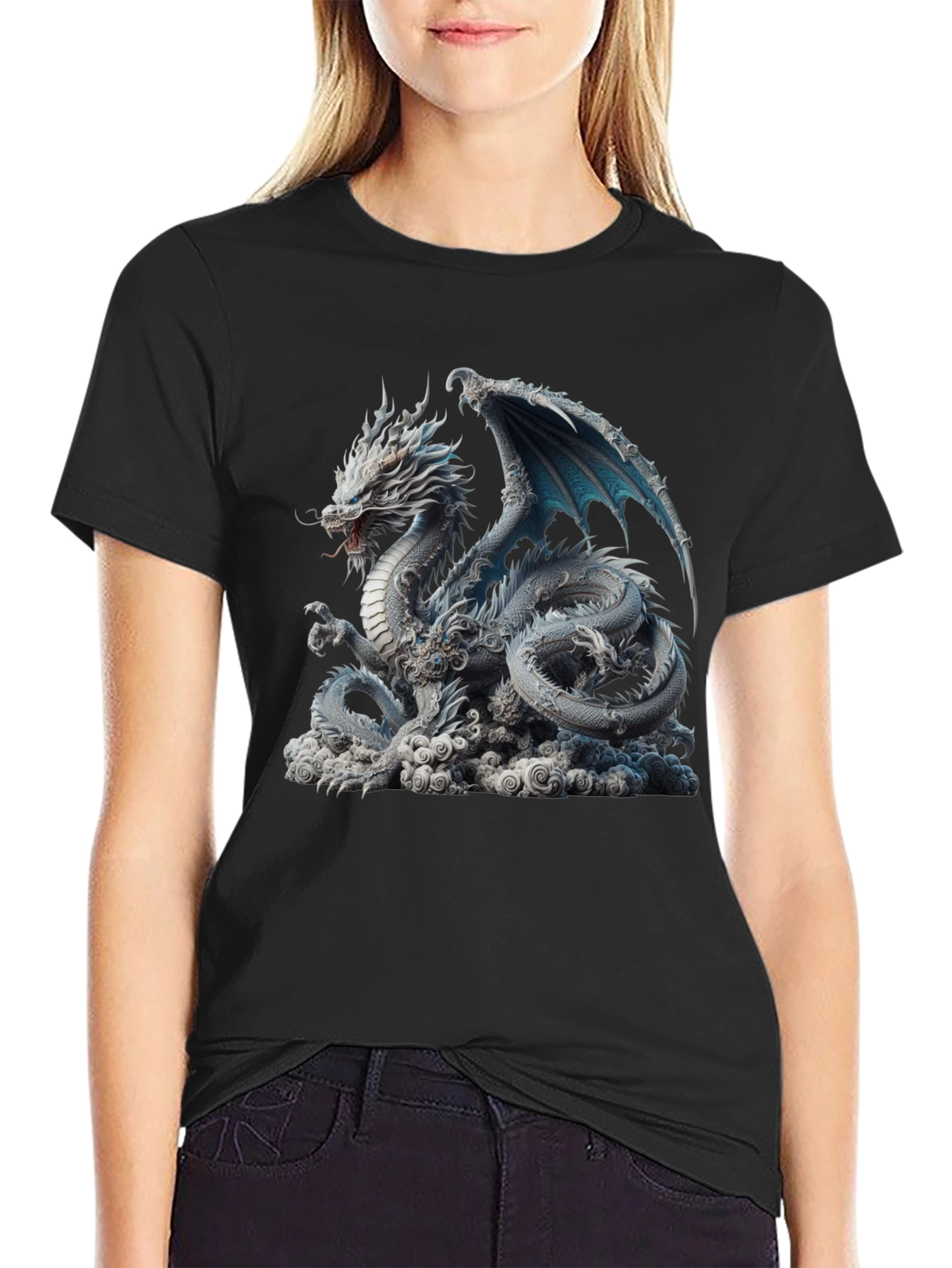 Dragon Graphic Print T-Shirt