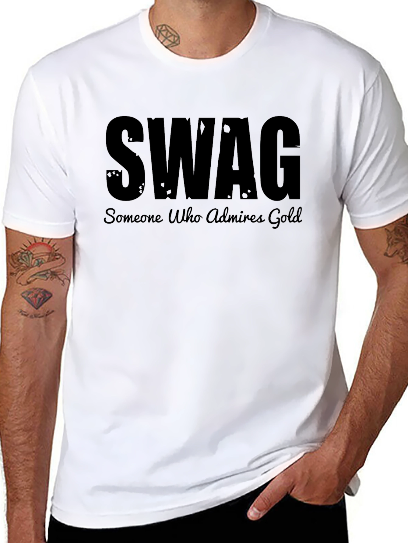 SWAG - Someone Who Admires Gold - Black T-Shirt