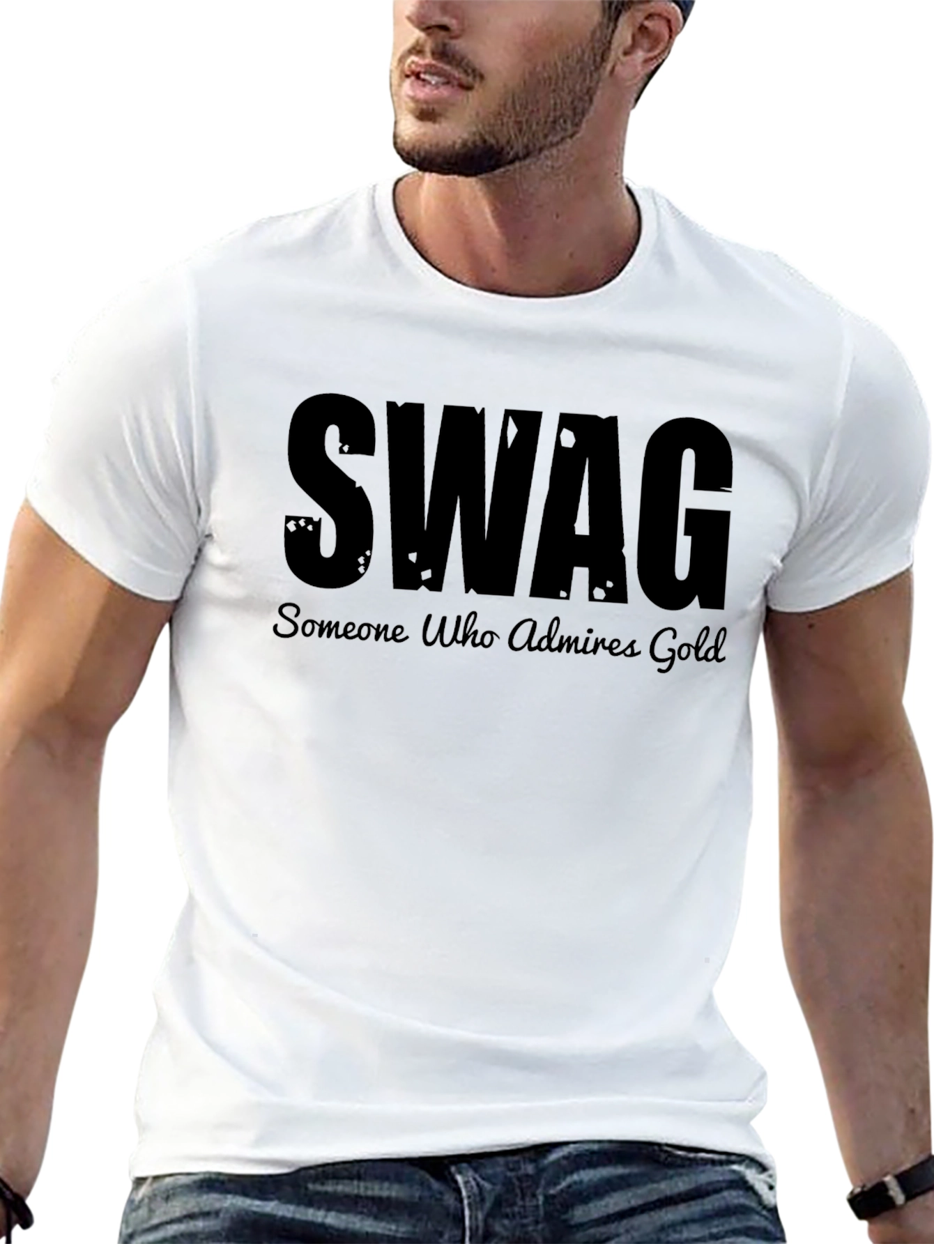 SWAG - Someone Who Admires Gold - Black T-Shirt