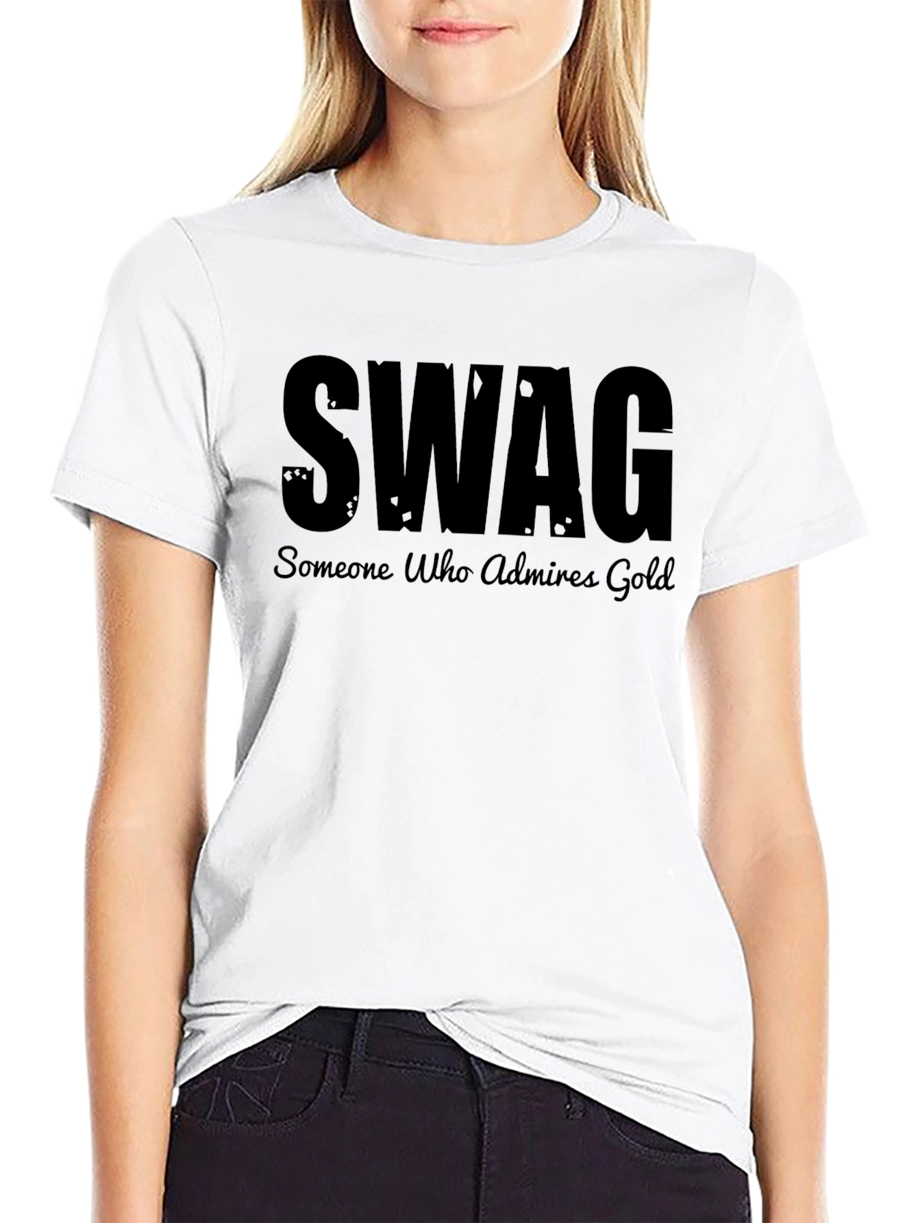 SWAG - Someone Who Admires Gold - Black T-Shirt