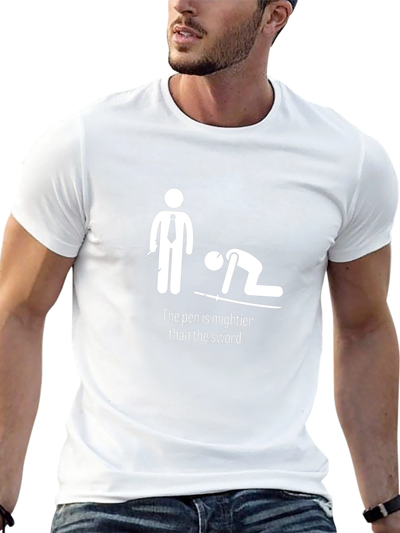 The Pen Is Mightier T-Shirt - Funny Literary Tee