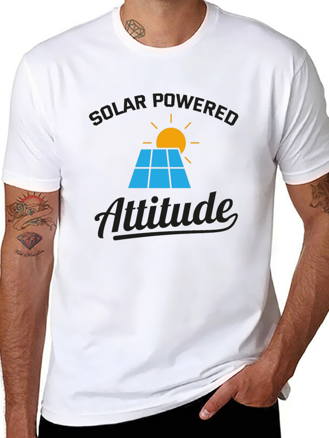 Solar Powered Attitude Graphic T-Shirt