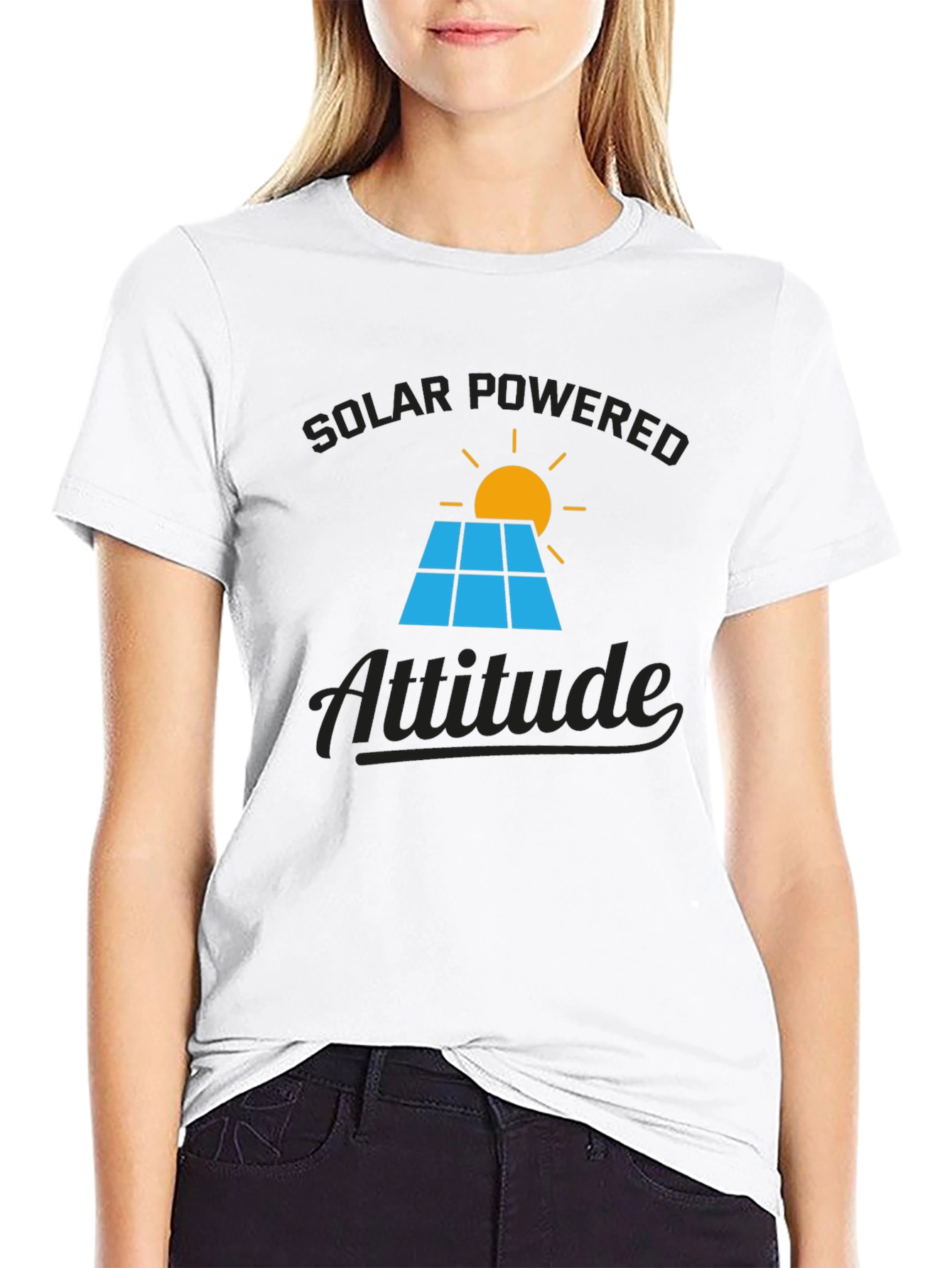 Solar Powered Attitude Graphic T-Shirt