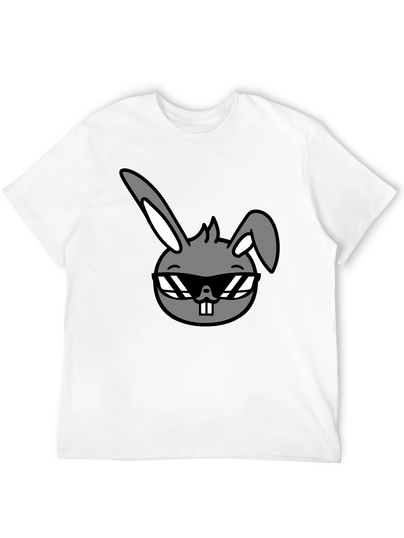 Cool Rabbit Graphic Tee - Unisex Black T-Shirt