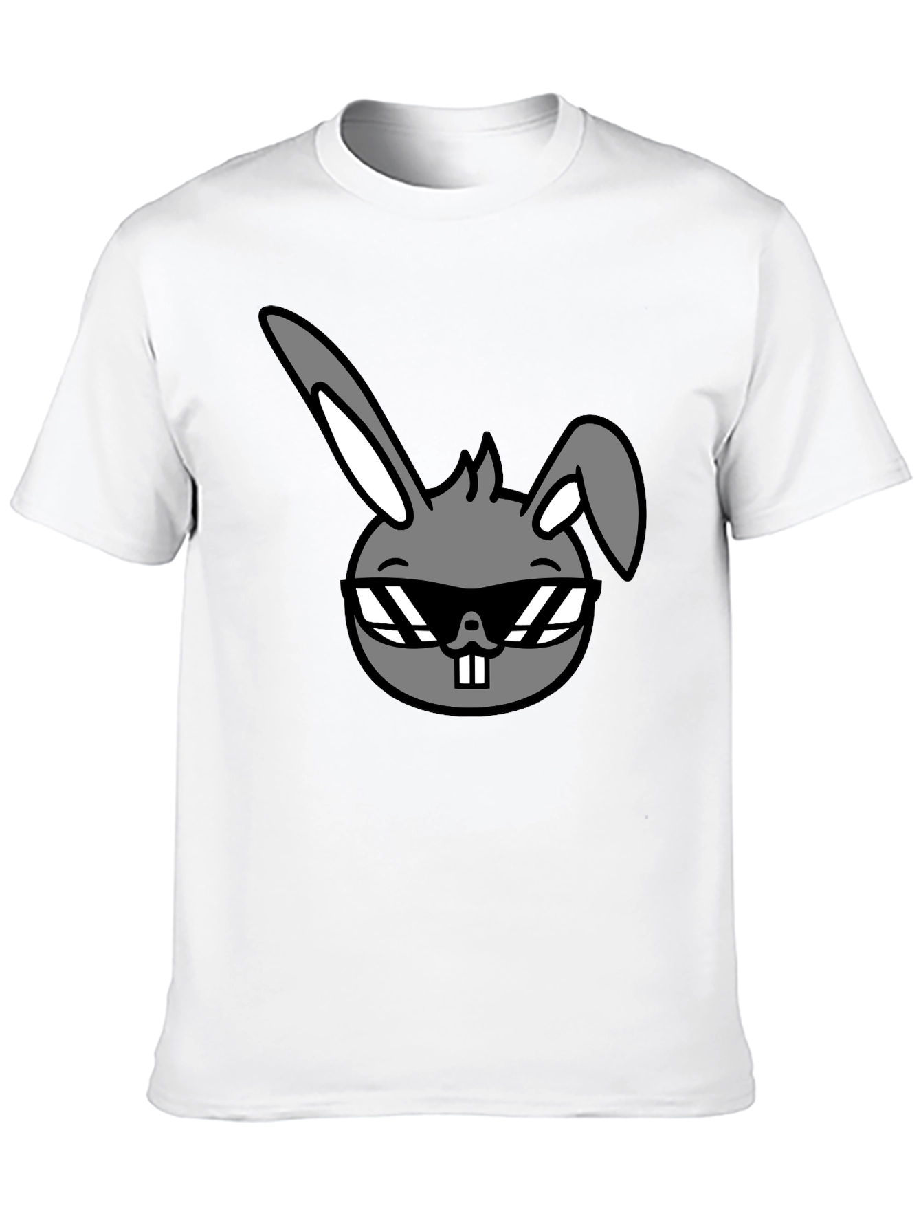 Cool Rabbit Graphic Tee - Unisex Black T-Shirt