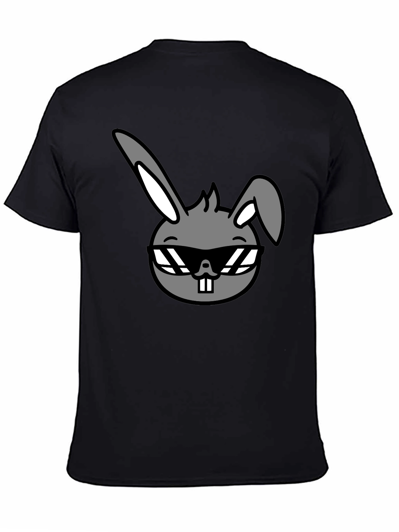 Cool Rabbit Graphic Tee - Unisex Black T-Shirt