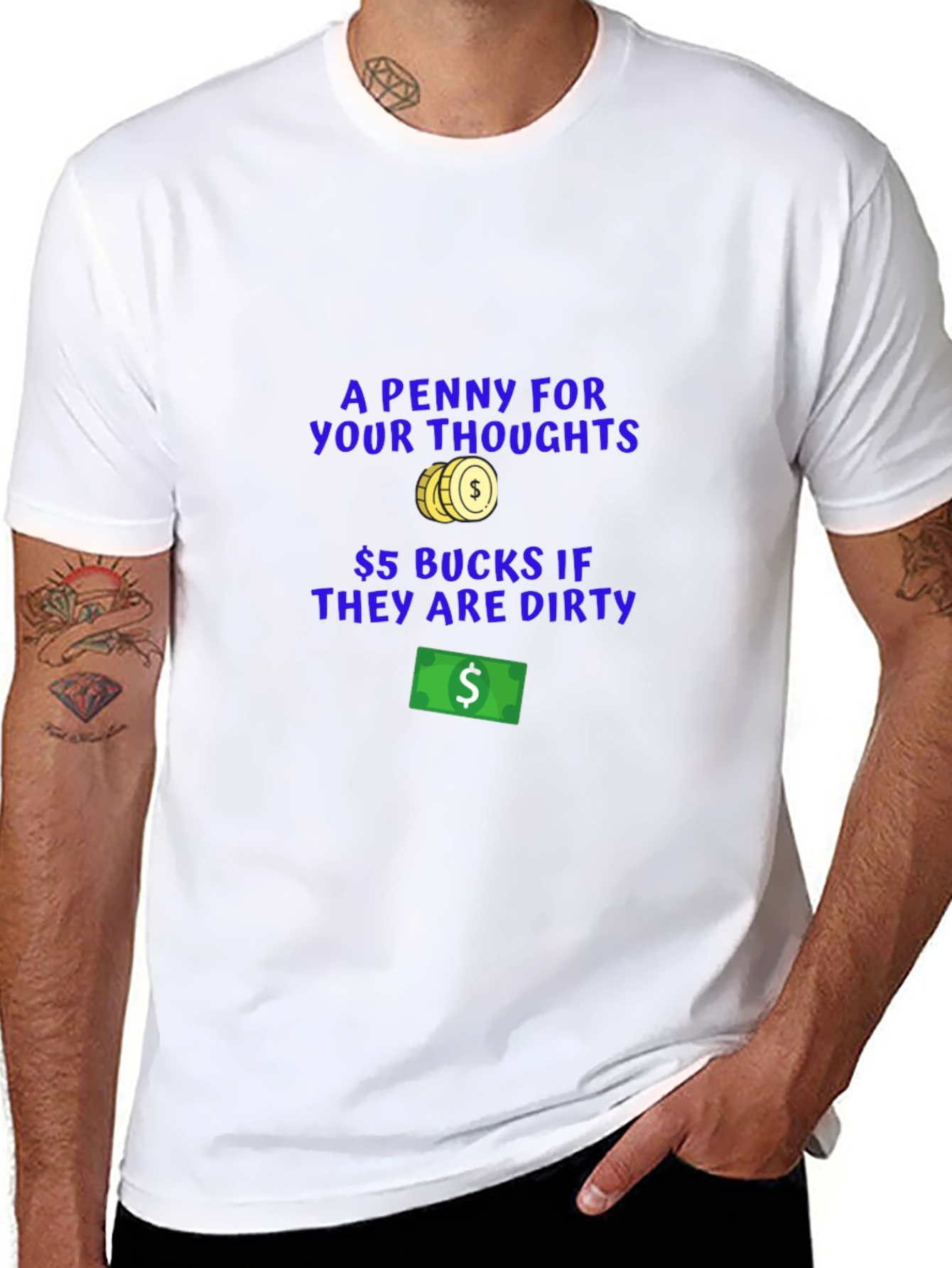Funny Dirty Thoughts Graphic T-Shirt