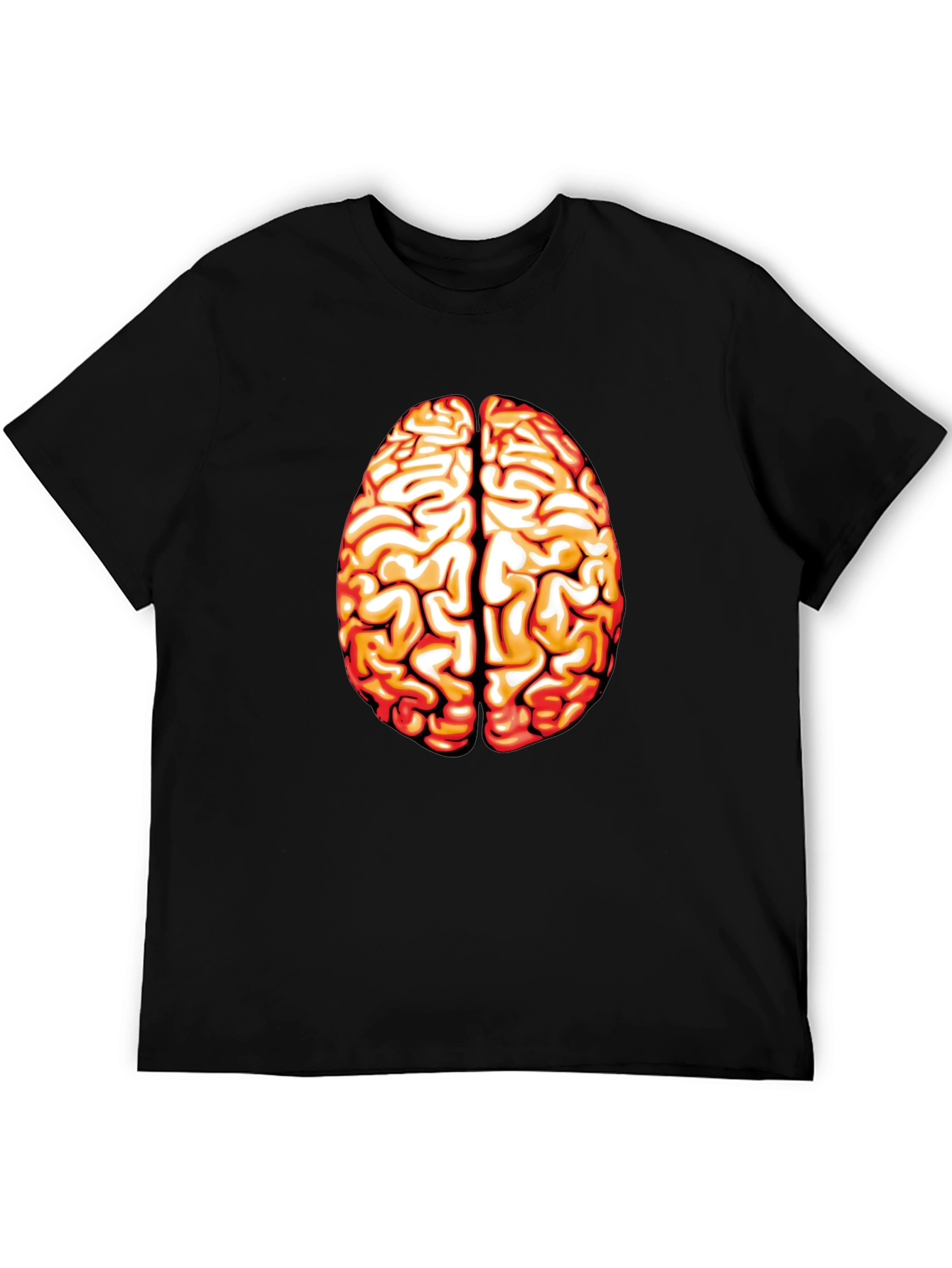Brain Graphic T-Shirt - Black Cotton Tee