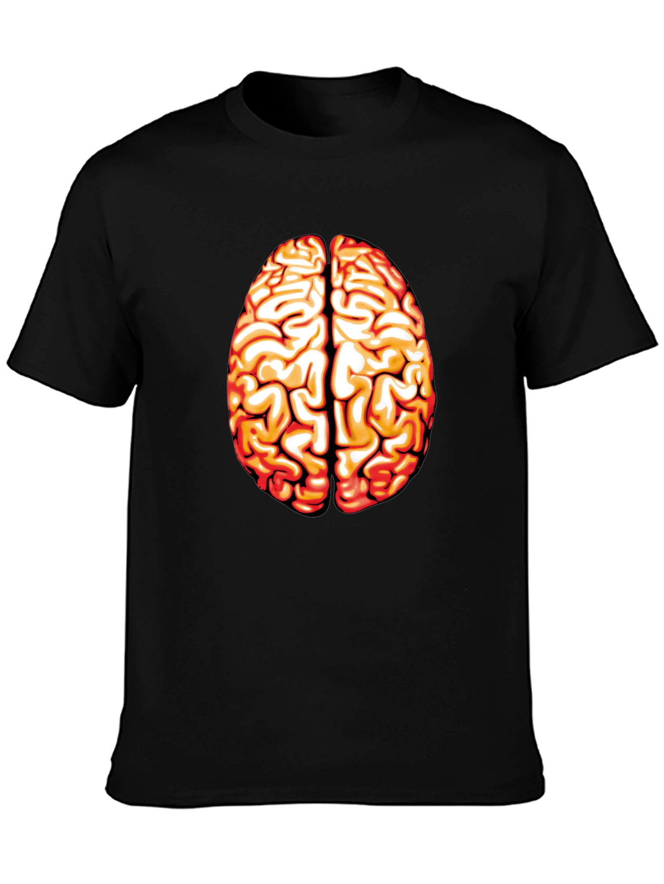 Brain Graphic T-Shirt - Black Cotton Tee
