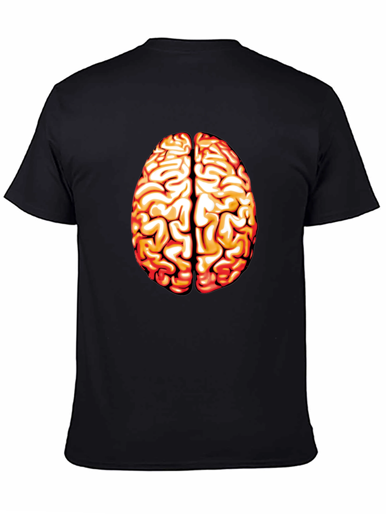 Brain Graphic T-Shirt - Black Cotton Tee