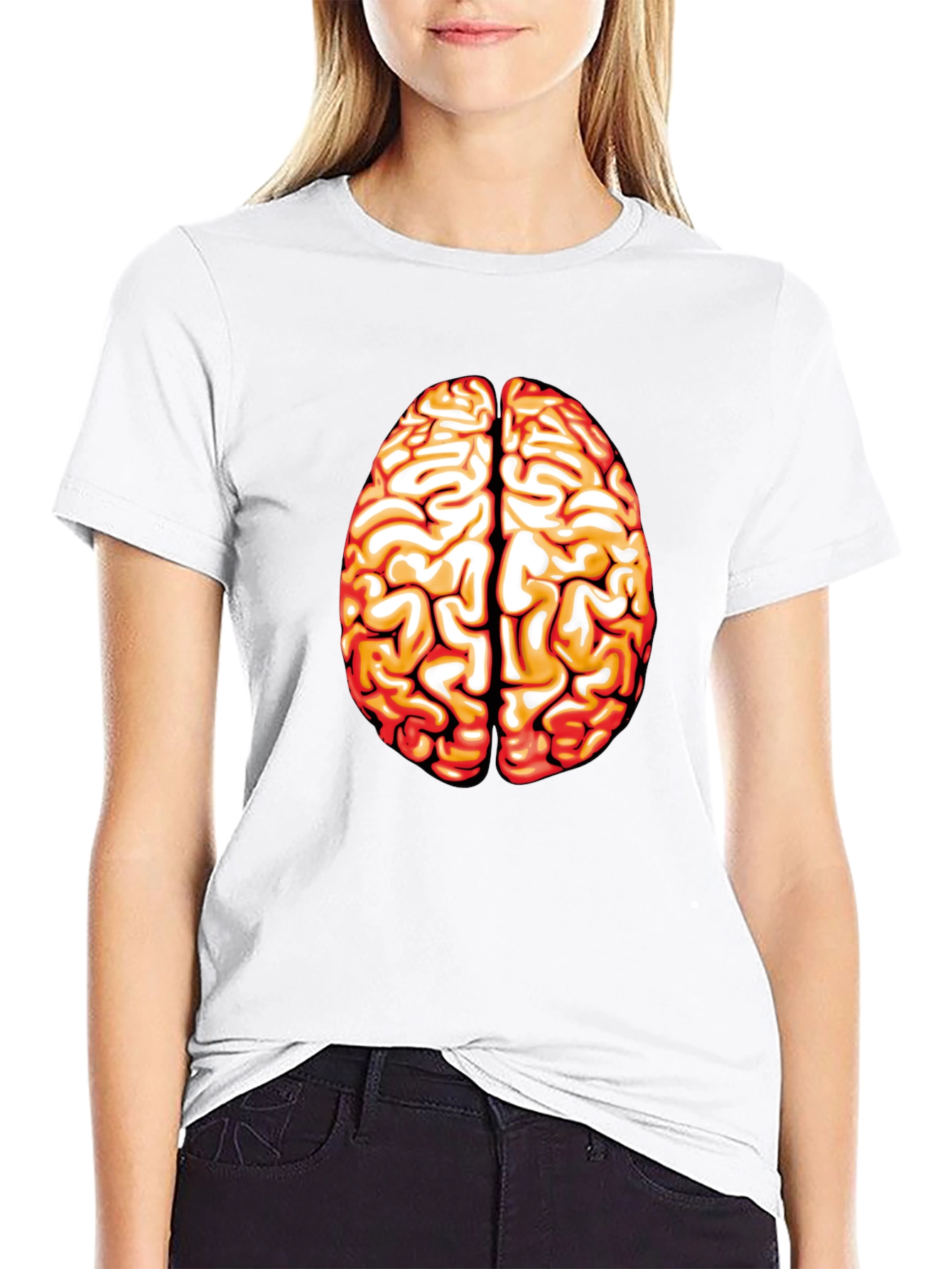 Brain Graphic T-Shirt - Black Cotton Tee